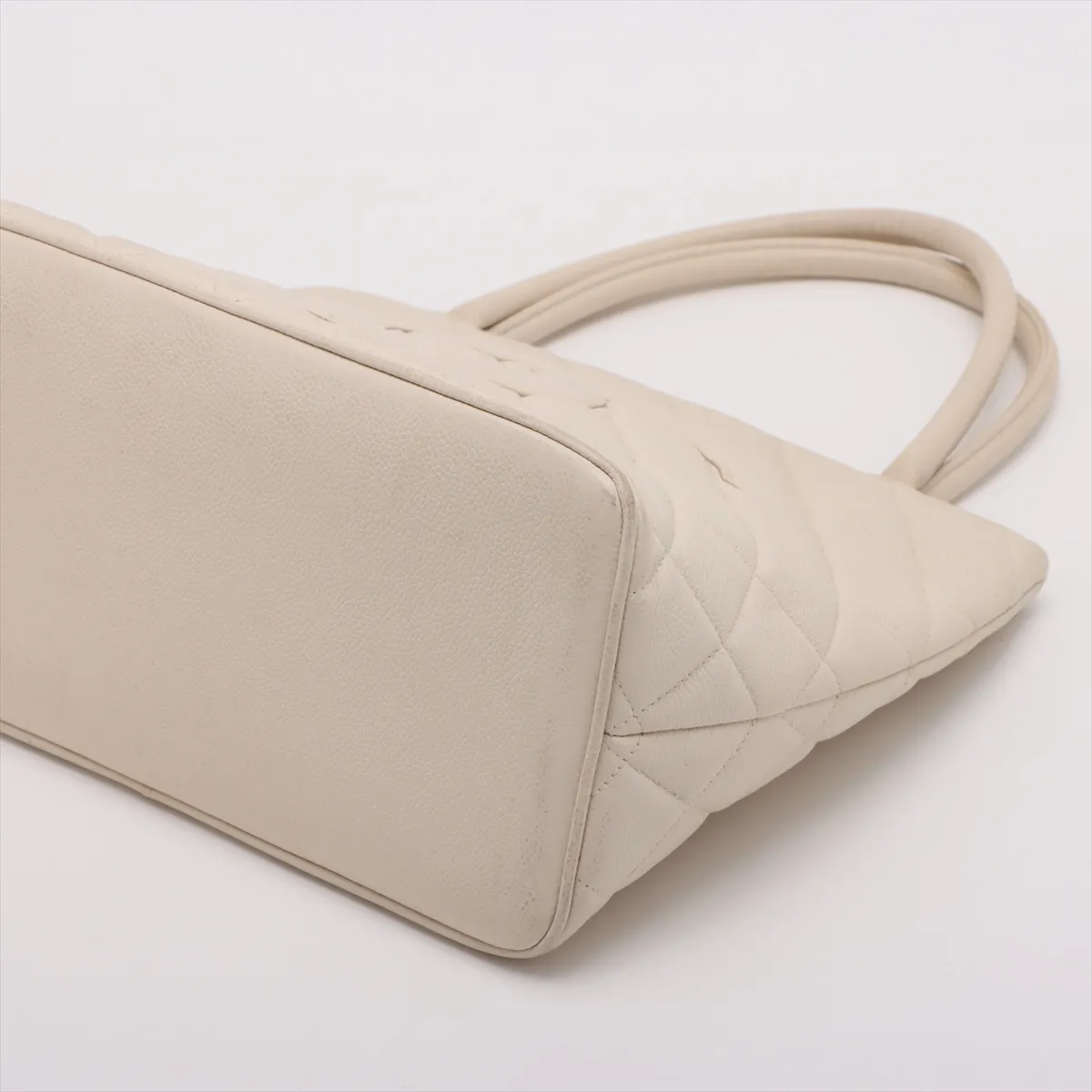 Reissue Caviar Skin Tote Bag, Beige with Gold Hardware, 4826250, Series 4 — view 3
