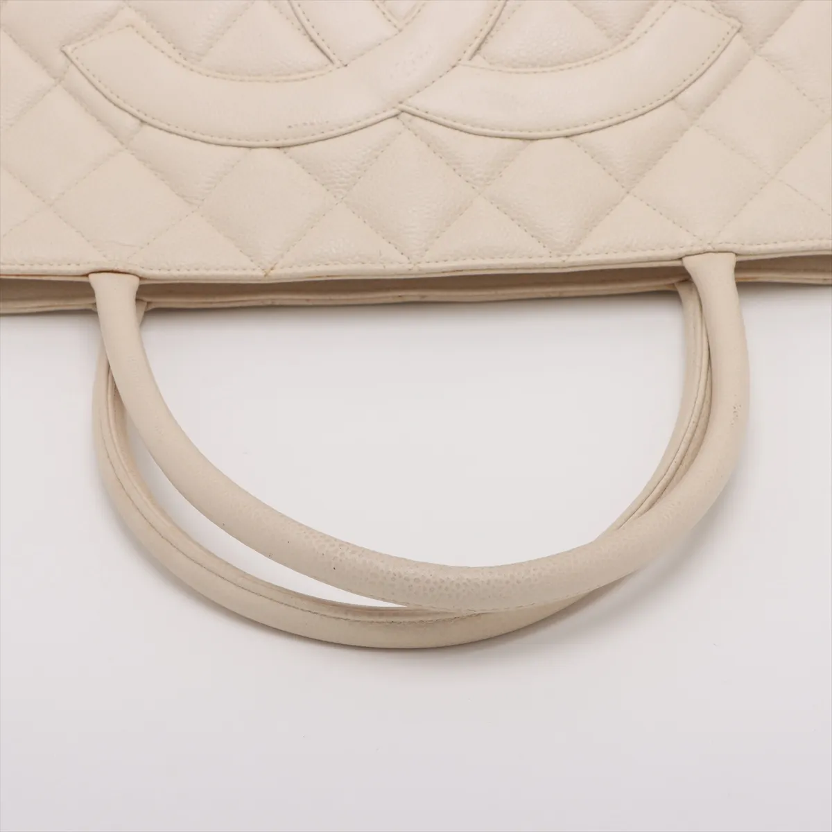 Reissue Caviar Skin Tote Bag, Beige with Gold Hardware, 4826250, Series 4 — view 5