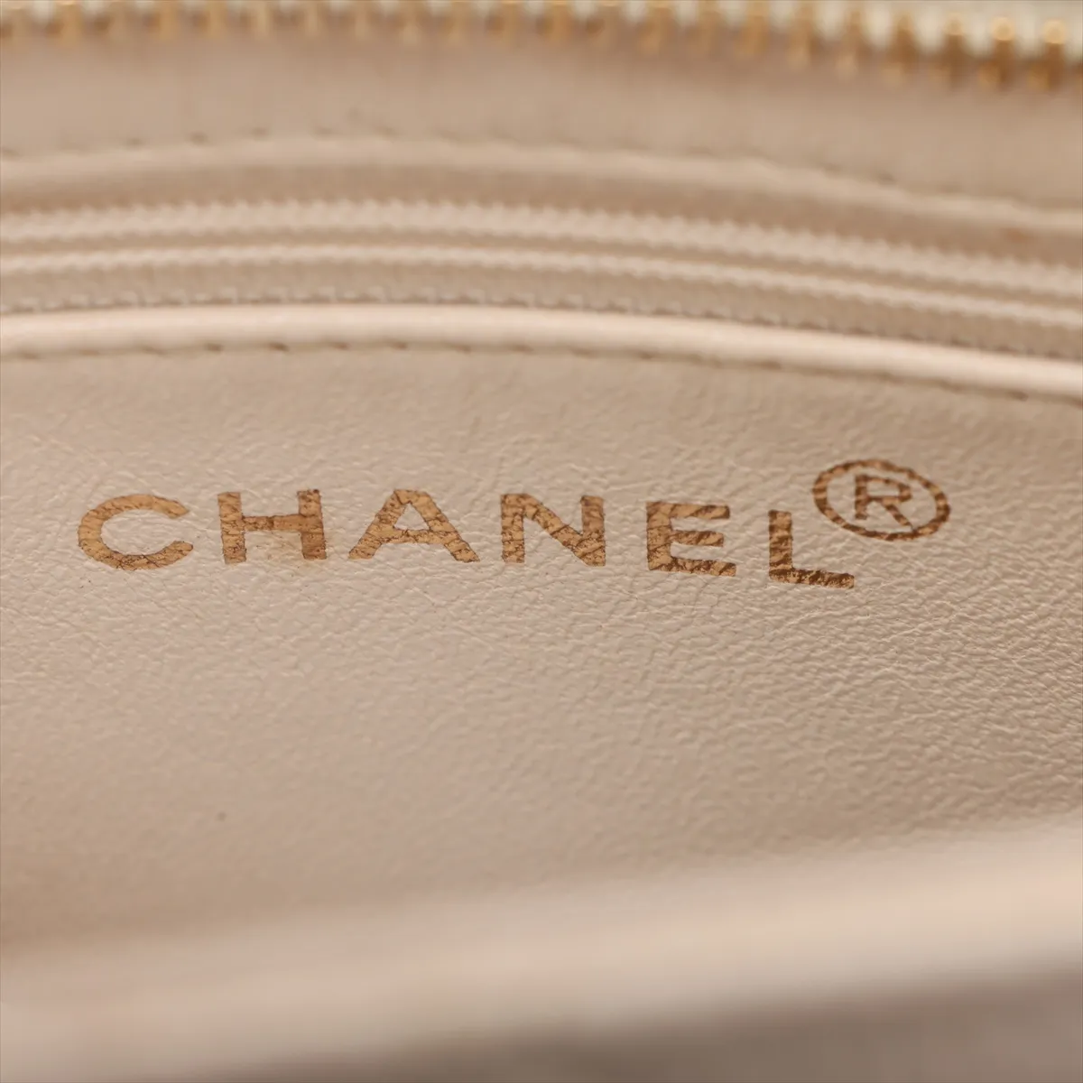 Reissue Caviar Skin Tote Bag, Beige with Gold Hardware, 4826250, Series 4 — view 10