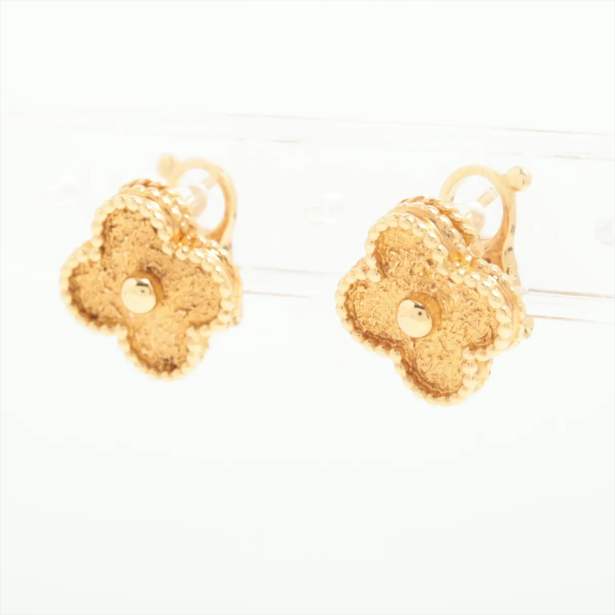 Vintage Alhambra Earrings, 750 (Yellow Gold), 8.8g, CL47449. Post — view 3