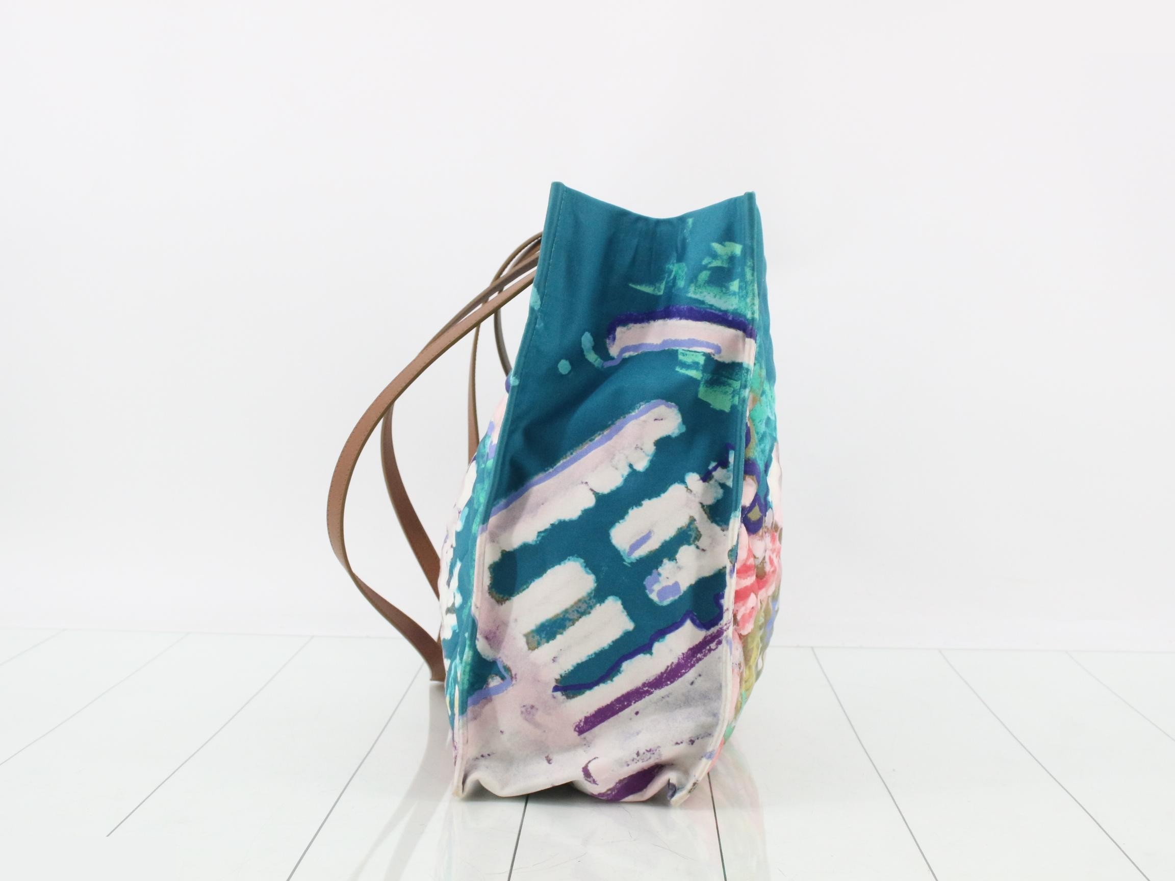 Graffiti Watercolor Chain Tote Bag, Nylon Canvas — view 3