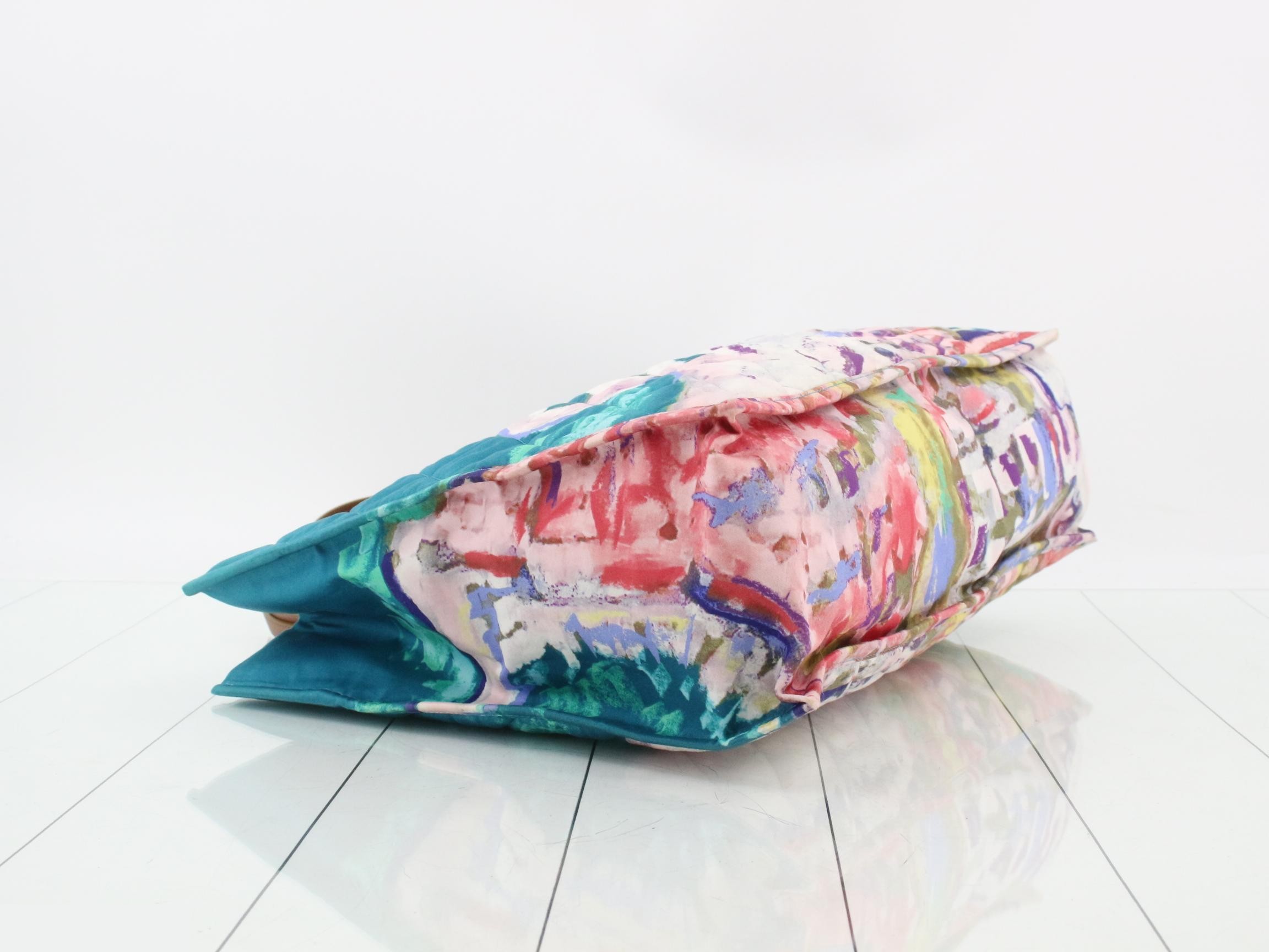 Graffiti Watercolor Chain Tote Bag, Nylon Canvas — view 5