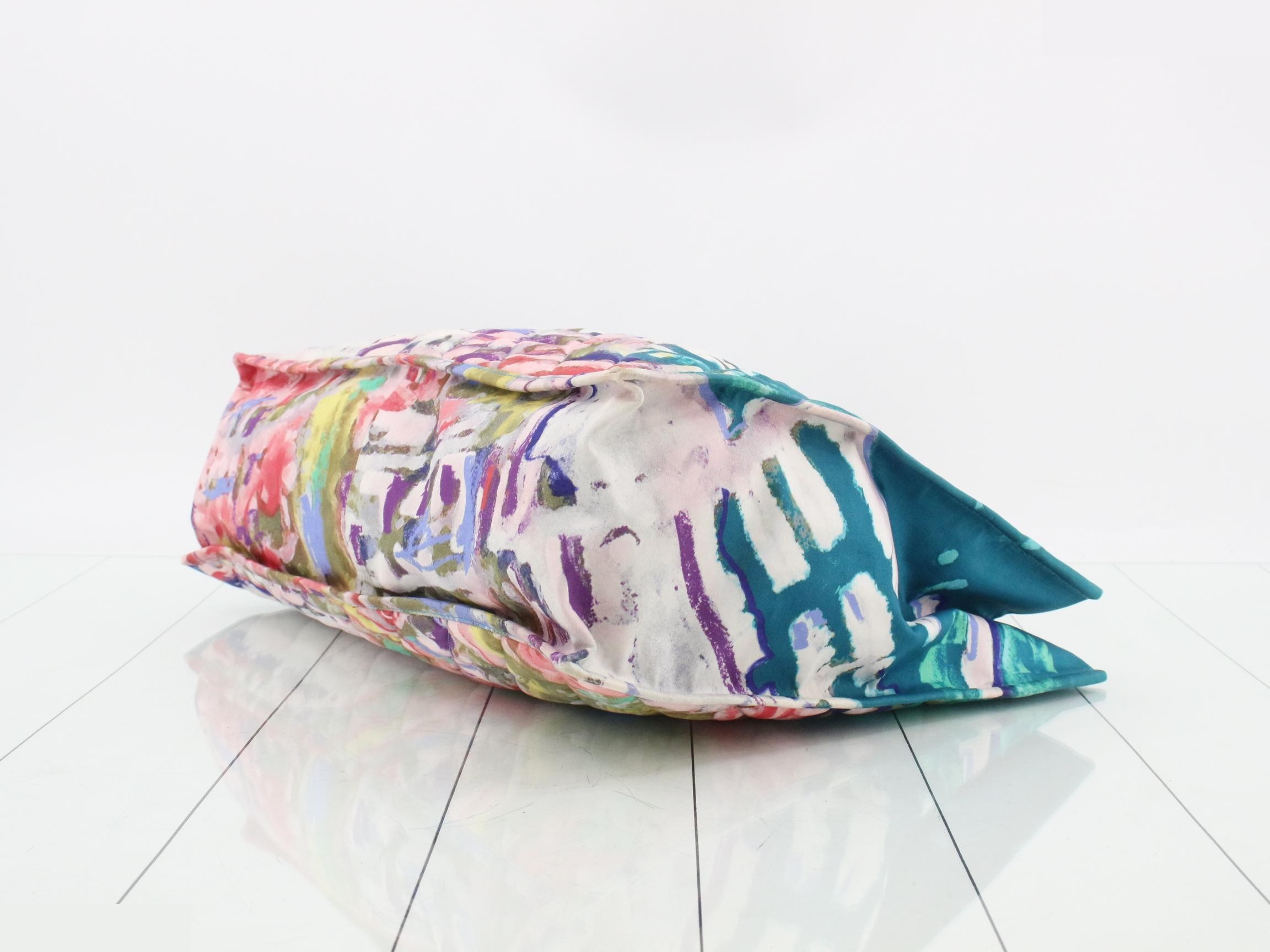 Graffiti Watercolor Chain Tote Bag, Nylon Canvas — view 6