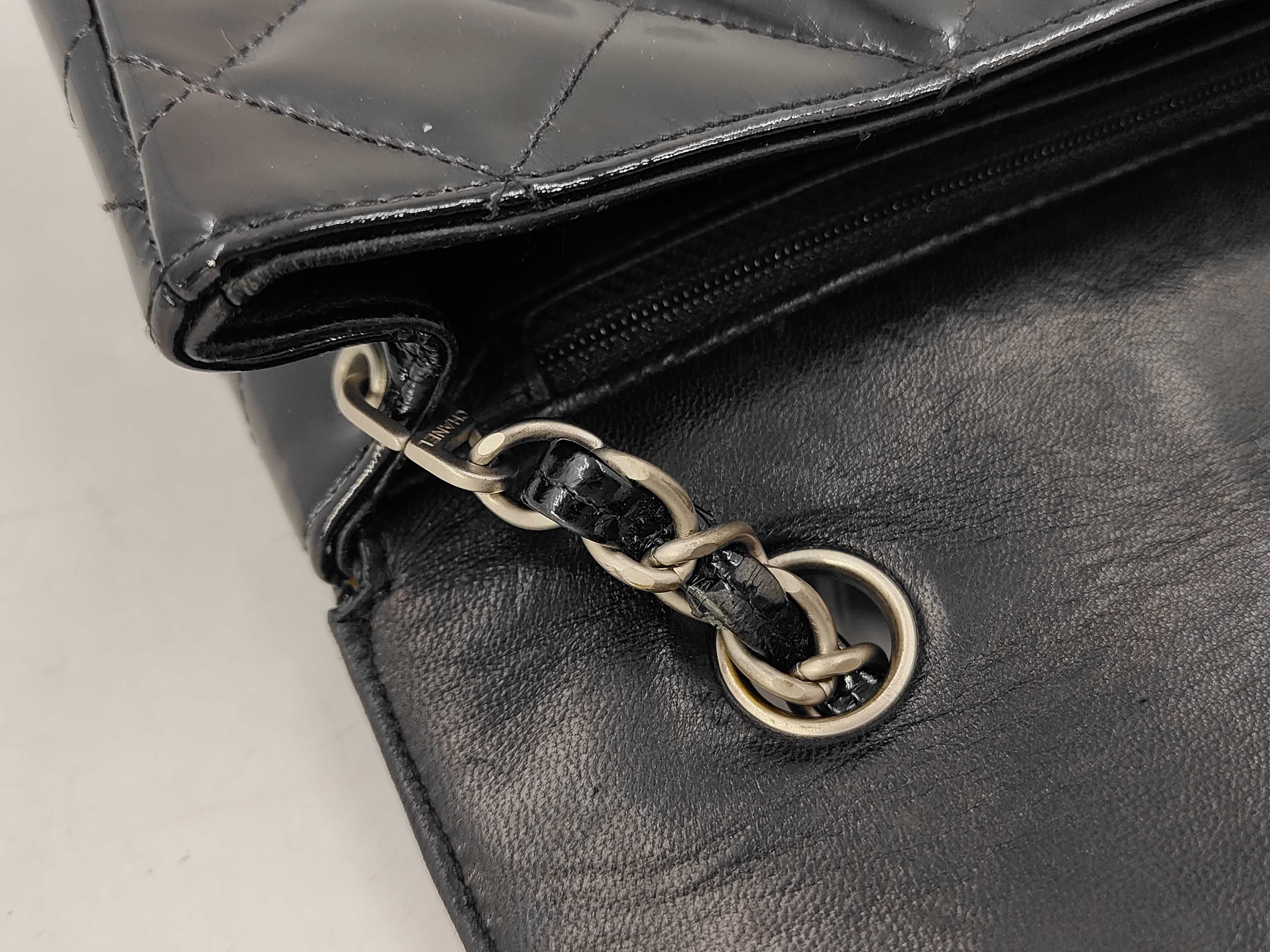 Coco Mark Matelassé Chain Shoulder Bag, Single Flap, Seal Serial Number 6, Scratches, Black, Silver Hardware, Shoulder Bag — view 6