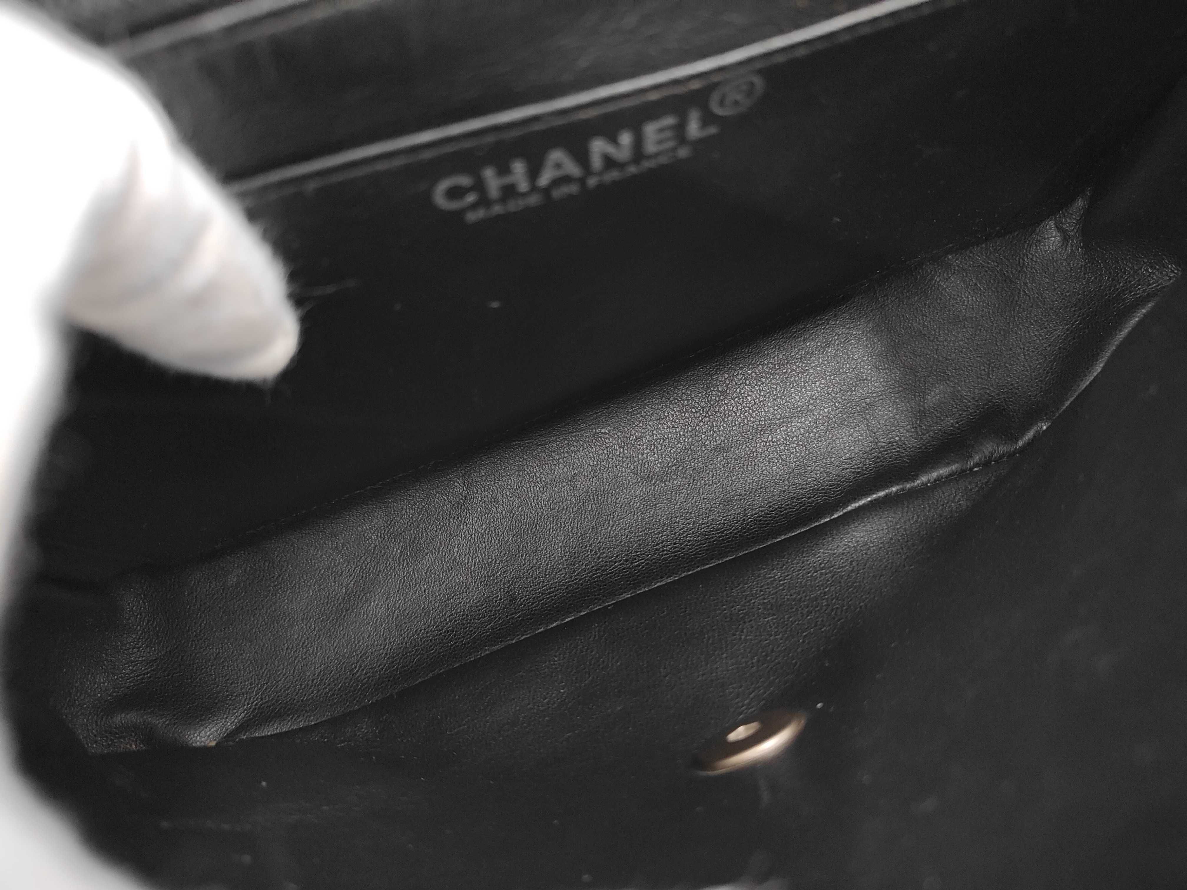 Coco Mark Matelassé Chain Shoulder Bag, Single Flap, Seal Serial Number 6, Scratches, Black, Silver Hardware, Shoulder Bag — view 8