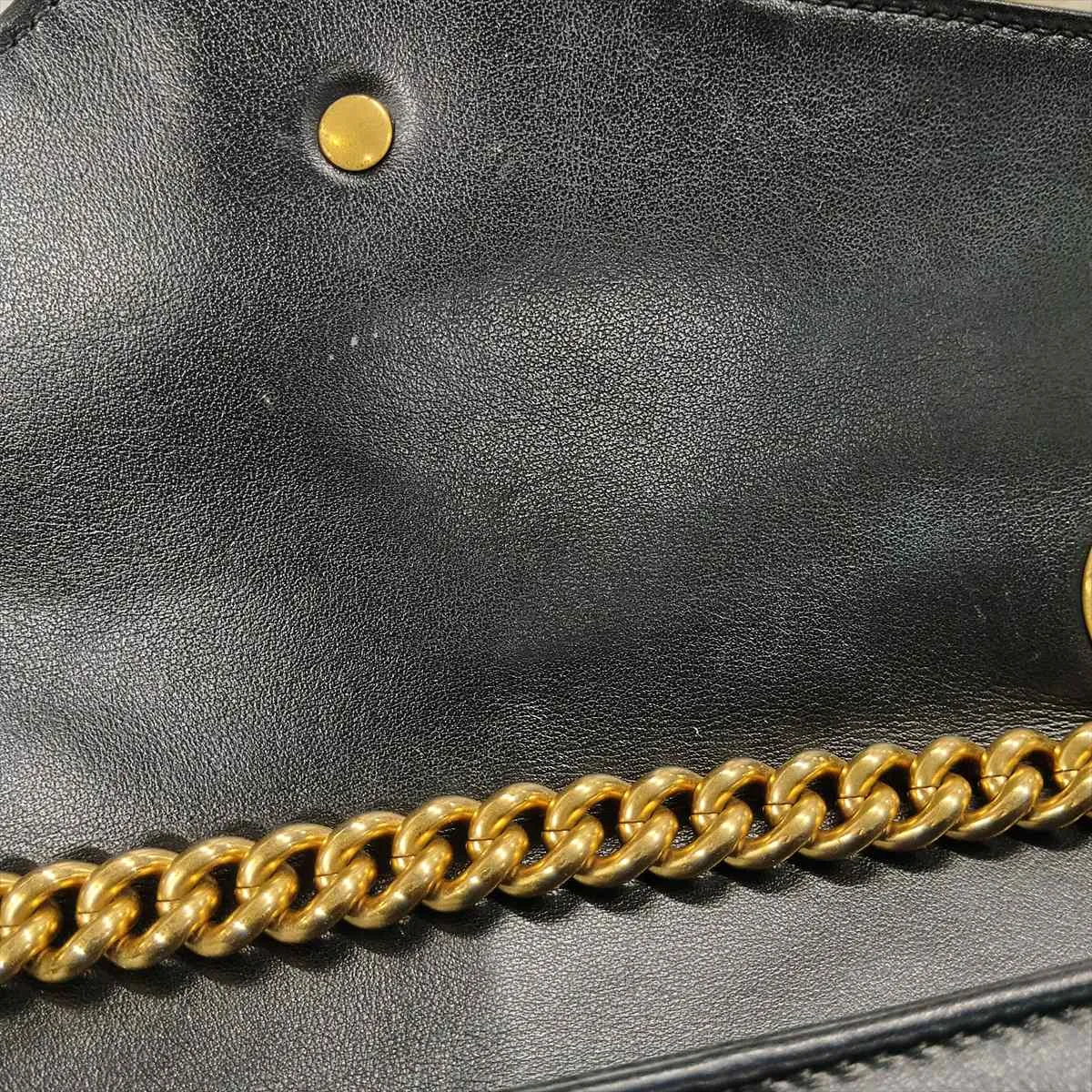 GG Marmont Leather Chain Shoulder Bag, Black, 443497 — view 12