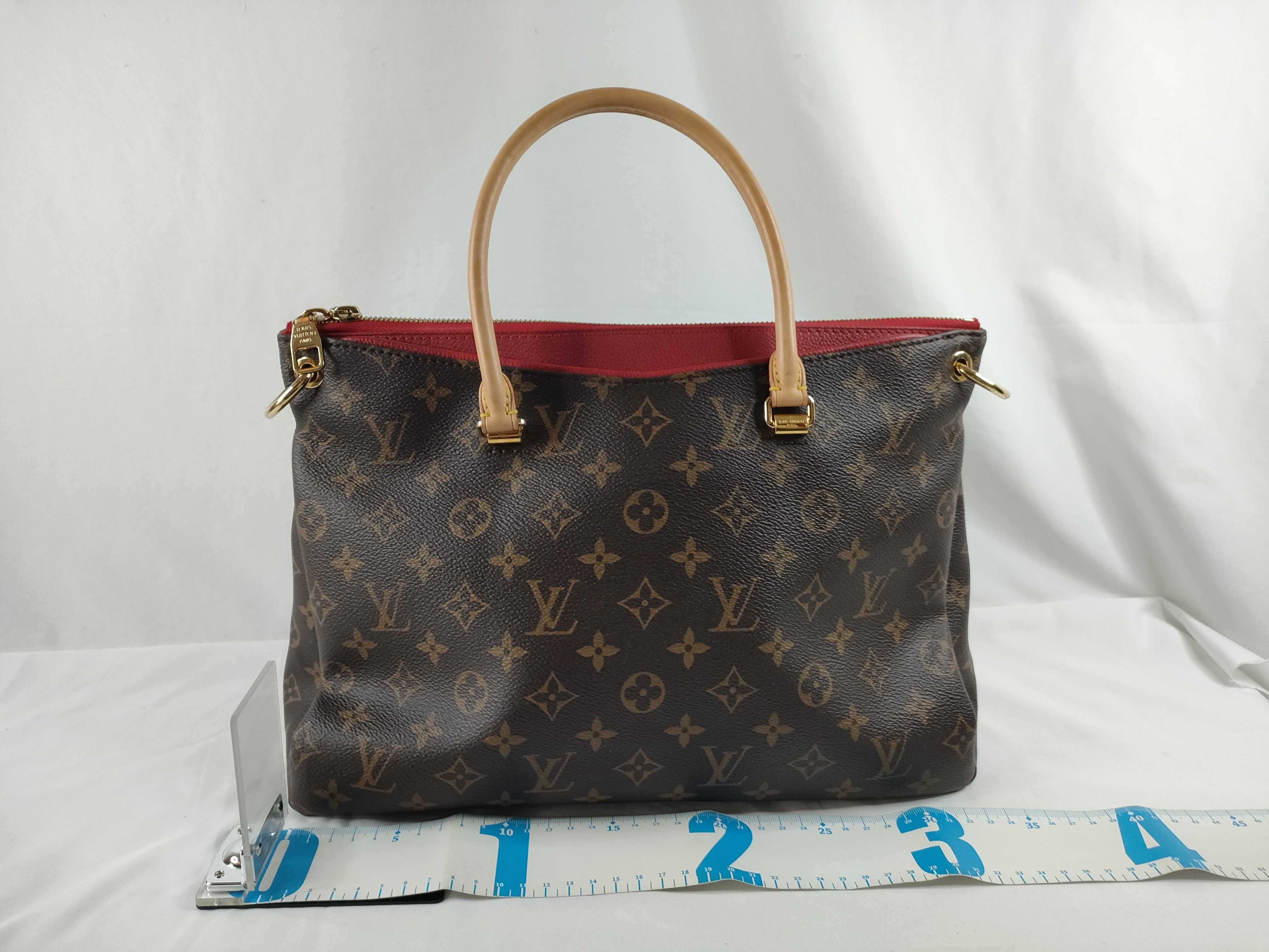 Monogram LV Pallas Brown x Red Monogram Medium Handbag — view 2