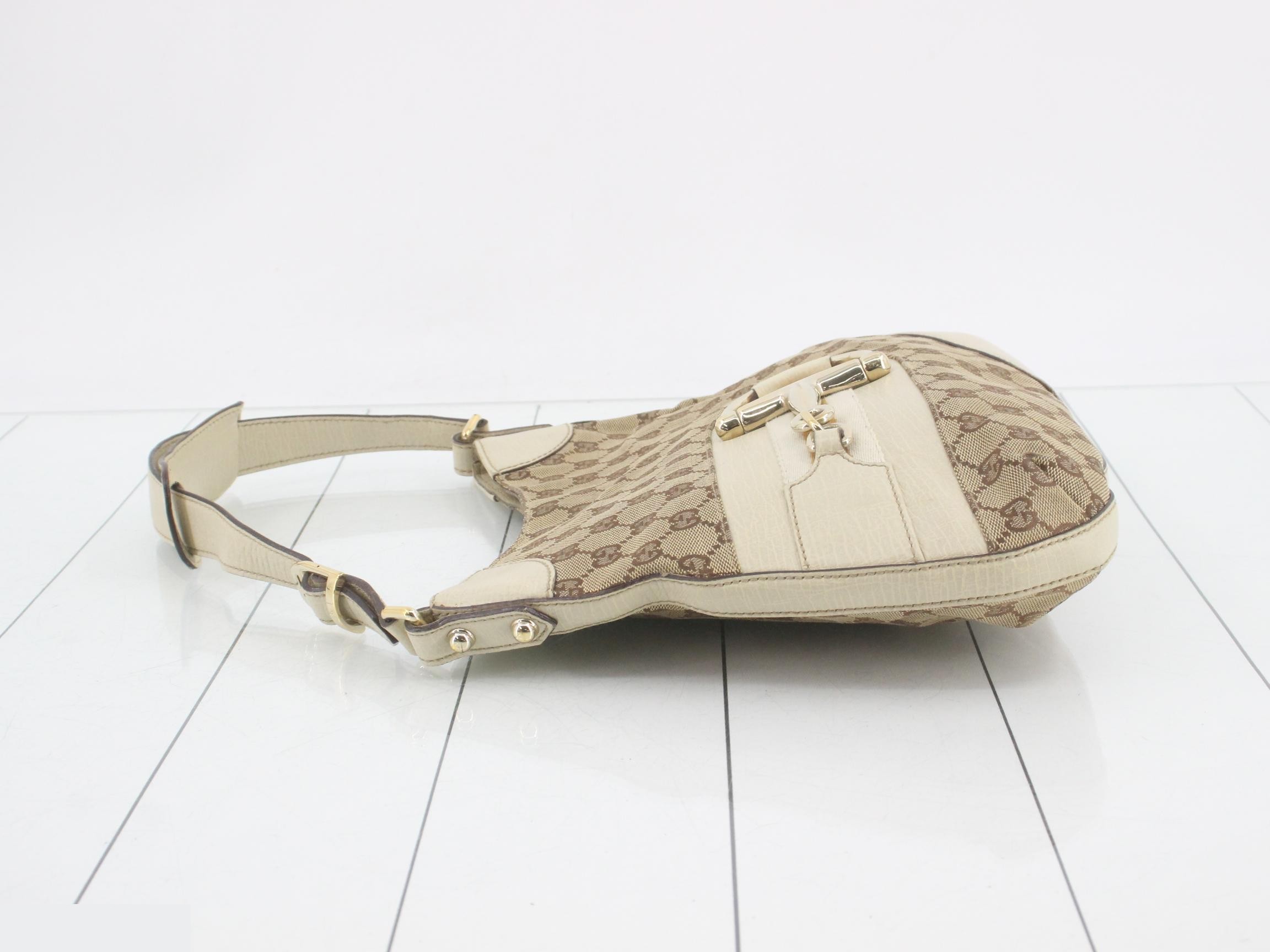 Hustler Horsebit GG Canvas Leather One-Shoulder Bag — view 4