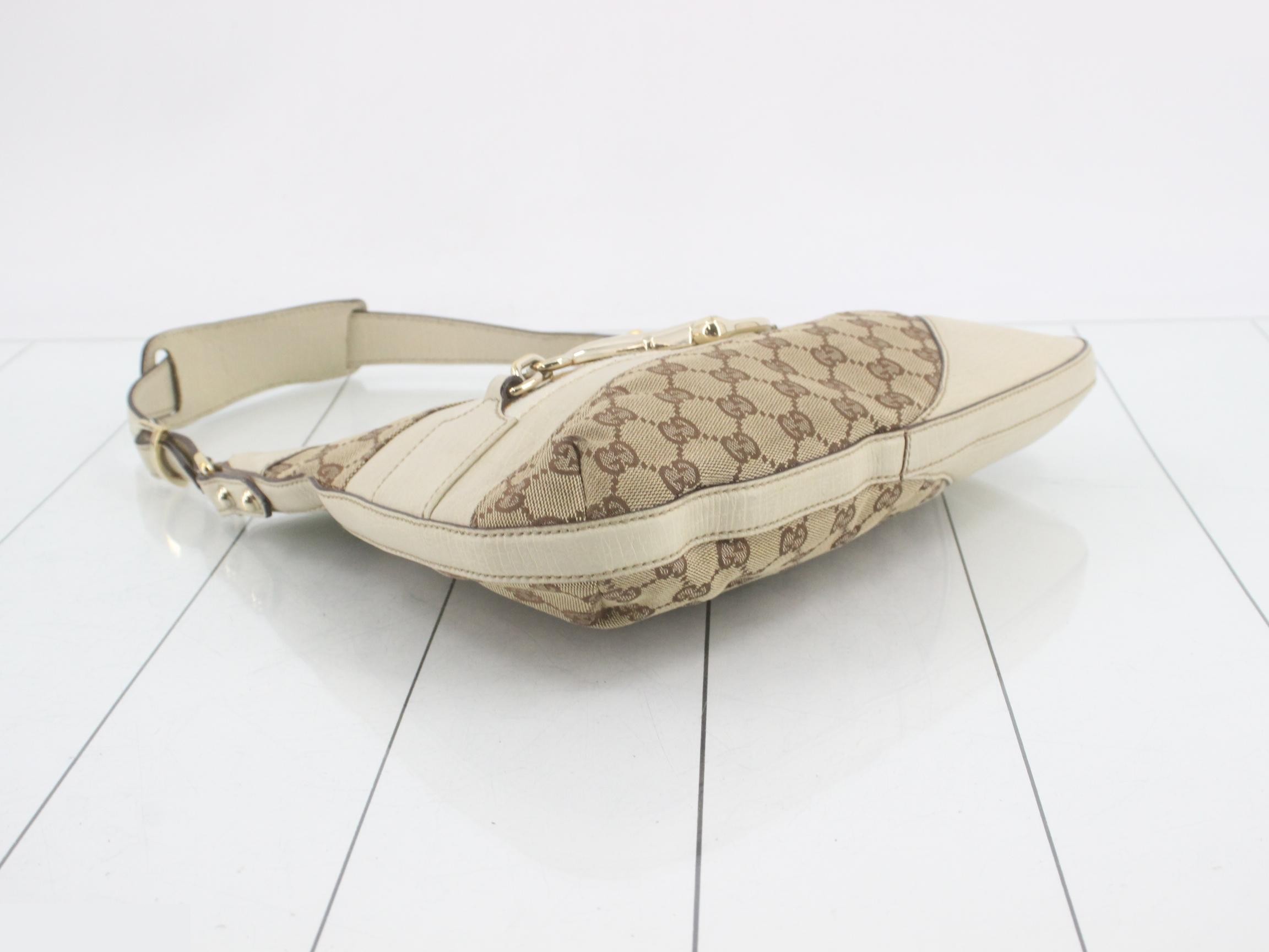 Hustler Horsebit GG Canvas Leather One-Shoulder Bag — view 5