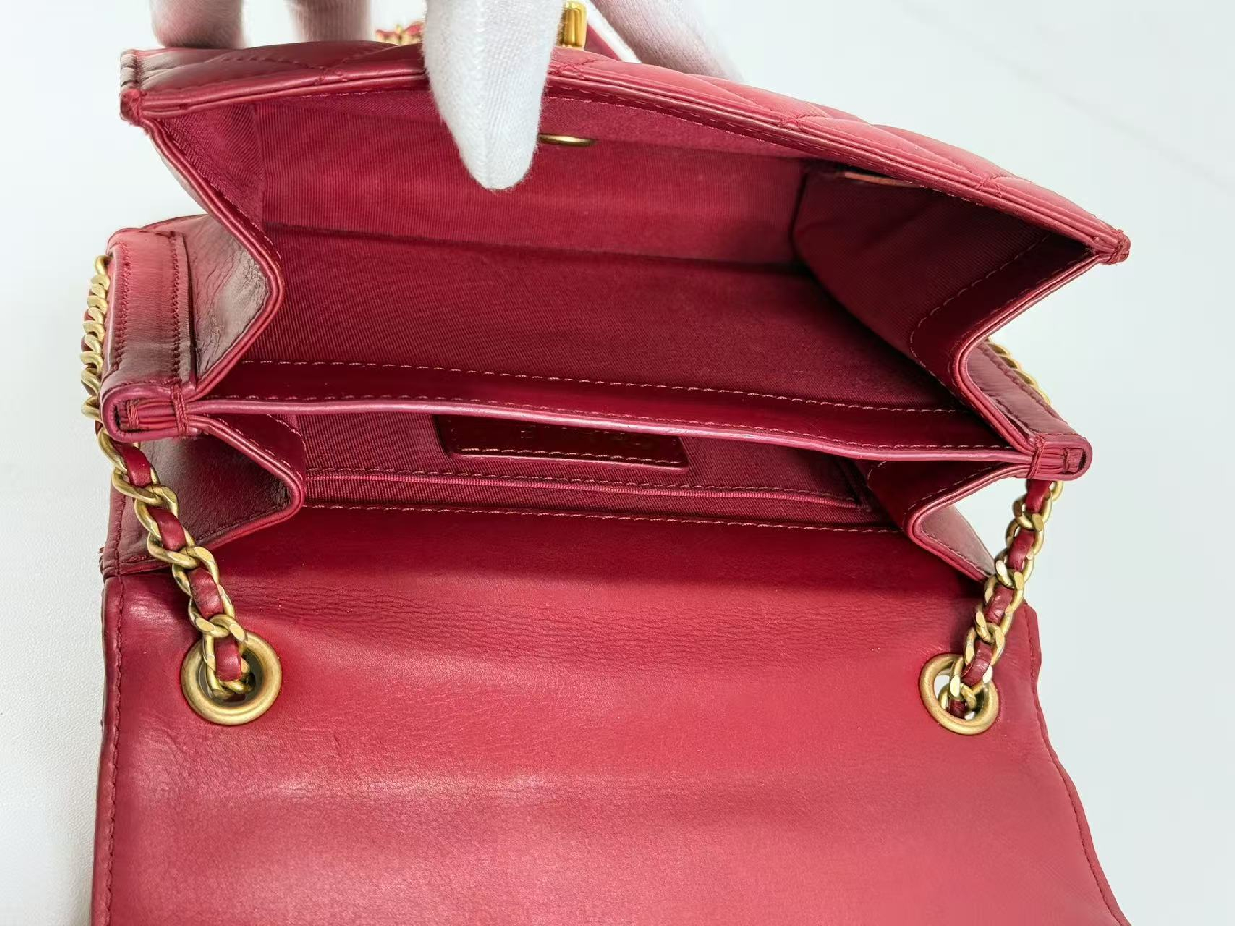 Mini Mat Tanlock, W20cm (approx.), serial number in the 27 range, with authenticity card and seal. Vintage gold hardware. Shoulder bag. 27121621. — view 14
