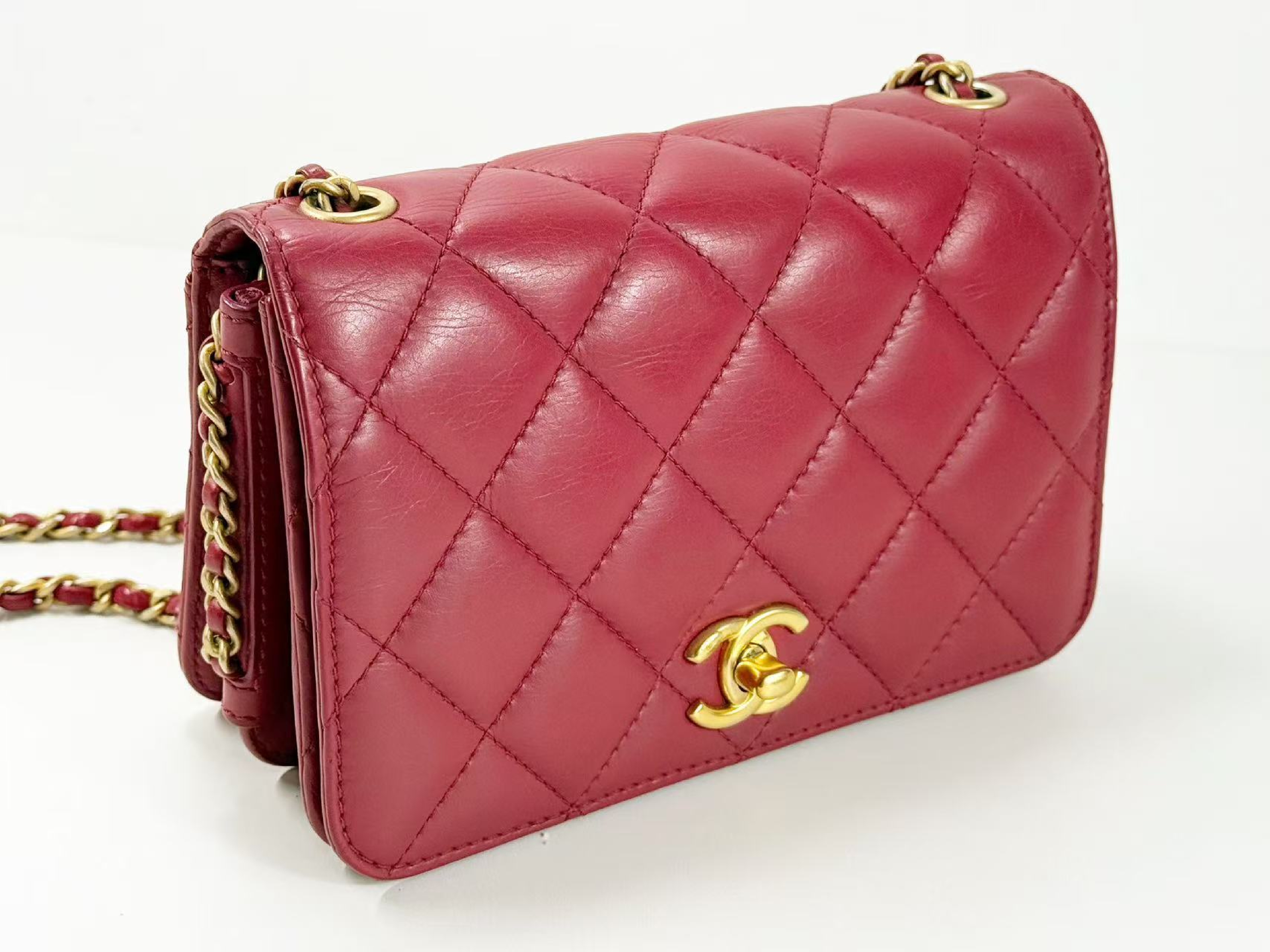 Mini Mat Tanlock, W20cm (approx.), serial number in the 27 range, with authenticity card and seal. Vintage gold hardware. Shoulder bag. 27121621. — view 5