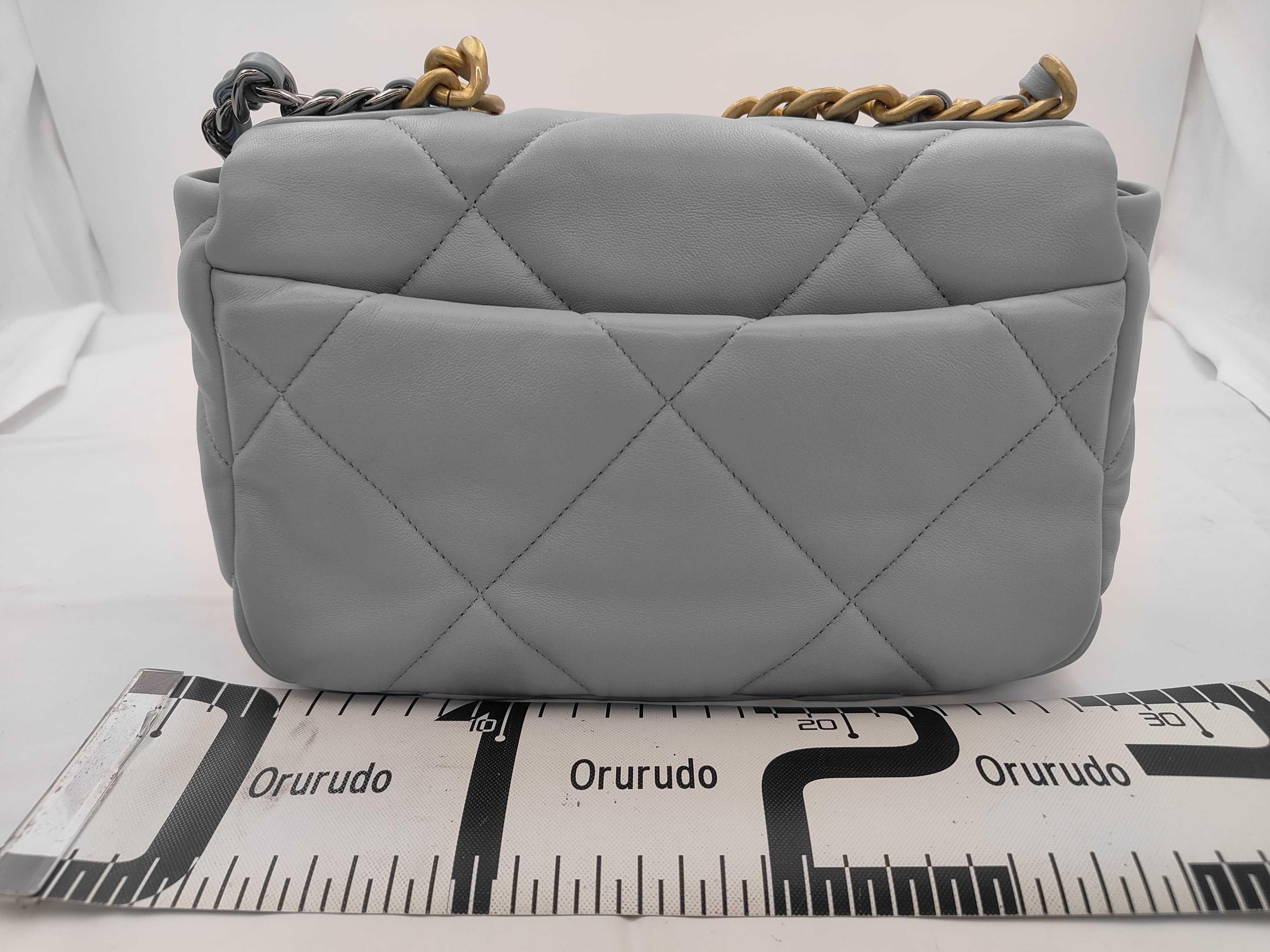 19 Lambskin Chain Shoulder Bag Light Blue Shoulder Bag — view 2