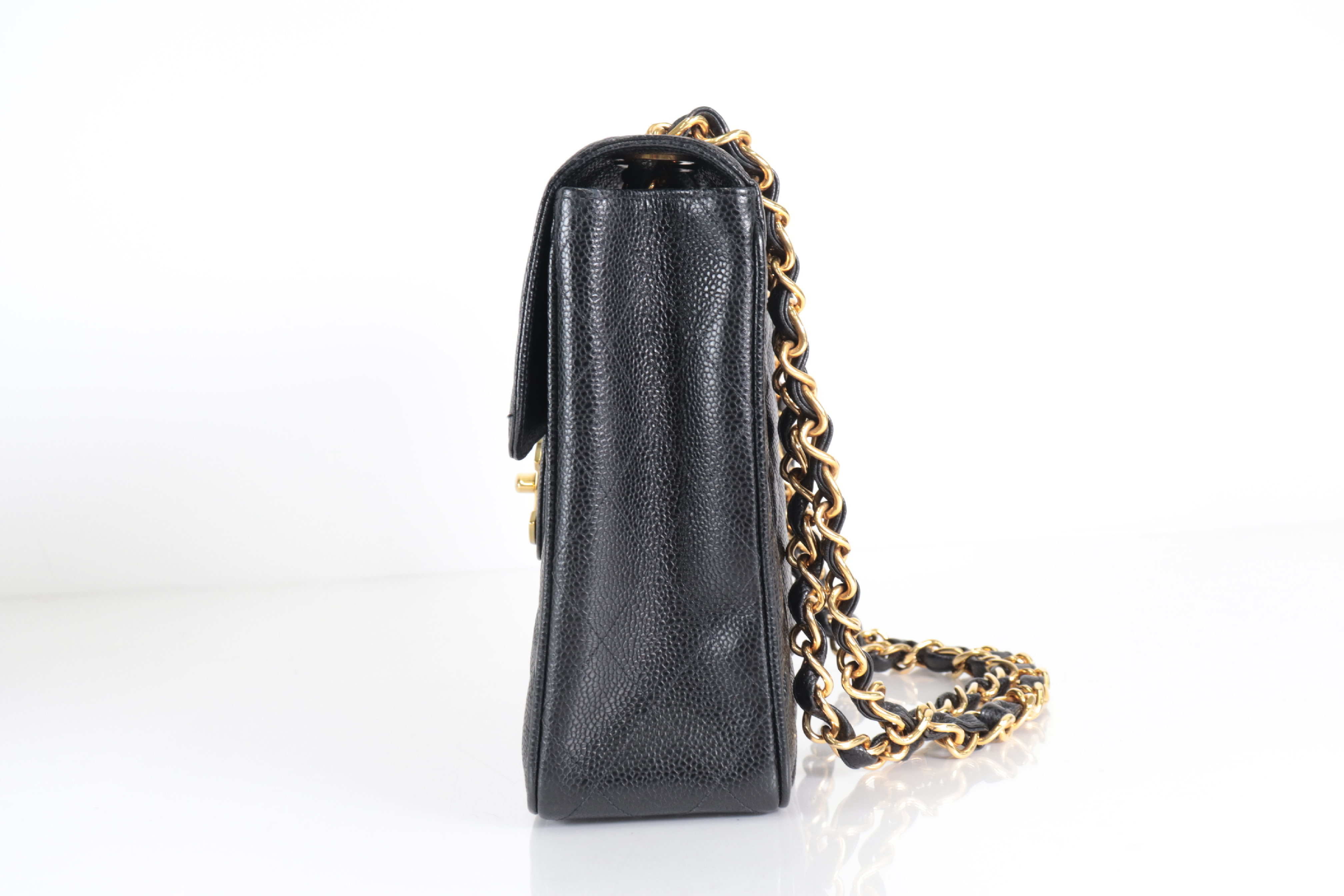Large Coco Caviar Chain Shoulder Bag (Series 3) — view 5