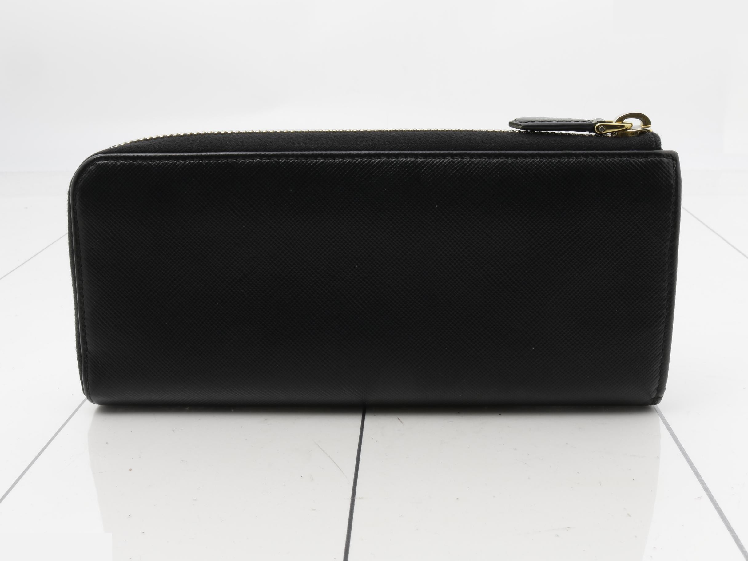 Saffiano Logo L-shaped Zipper Long Wallet — view 2