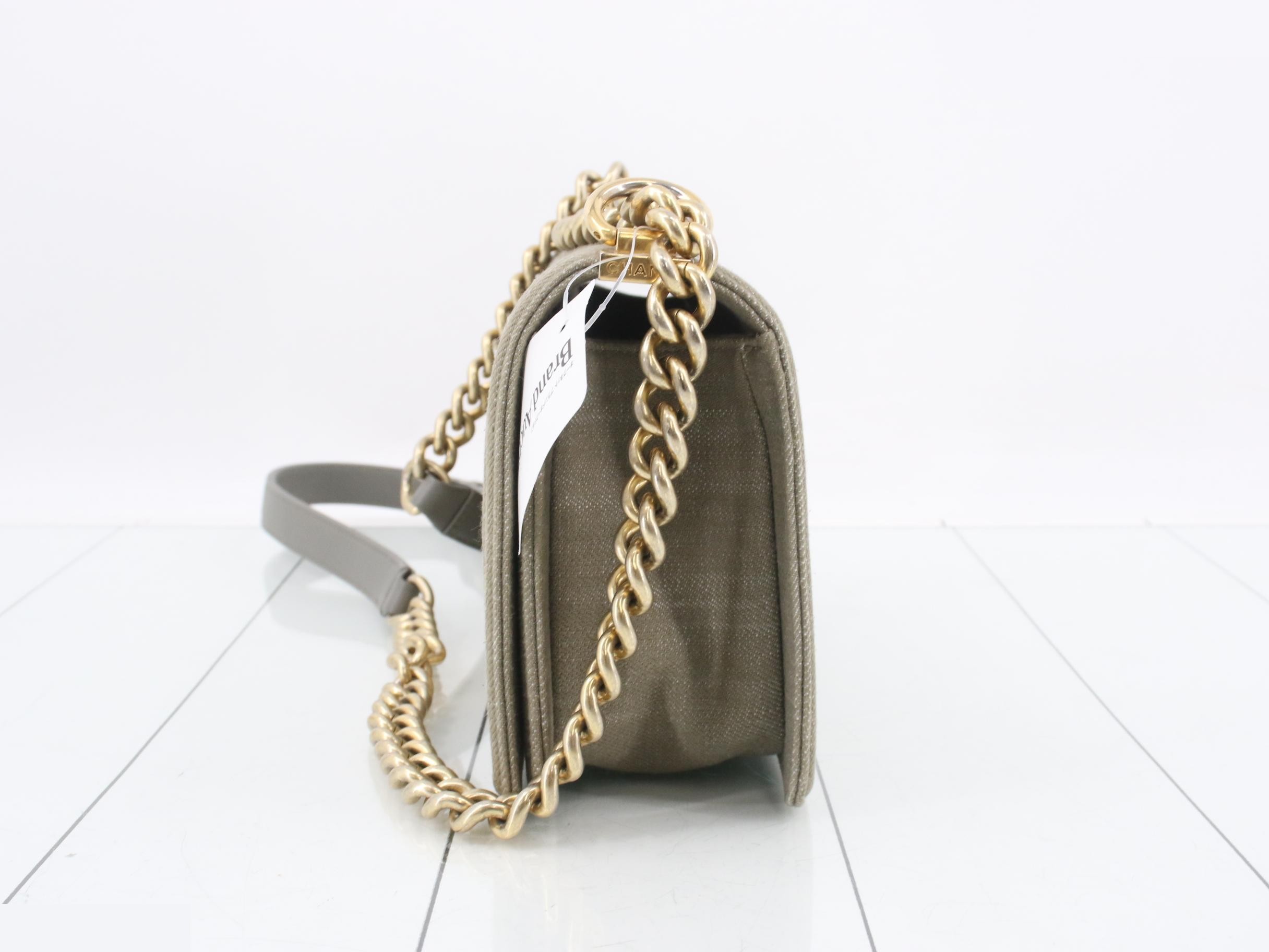 Denim Boy Chanel Chain Shoulder Bag — view 3