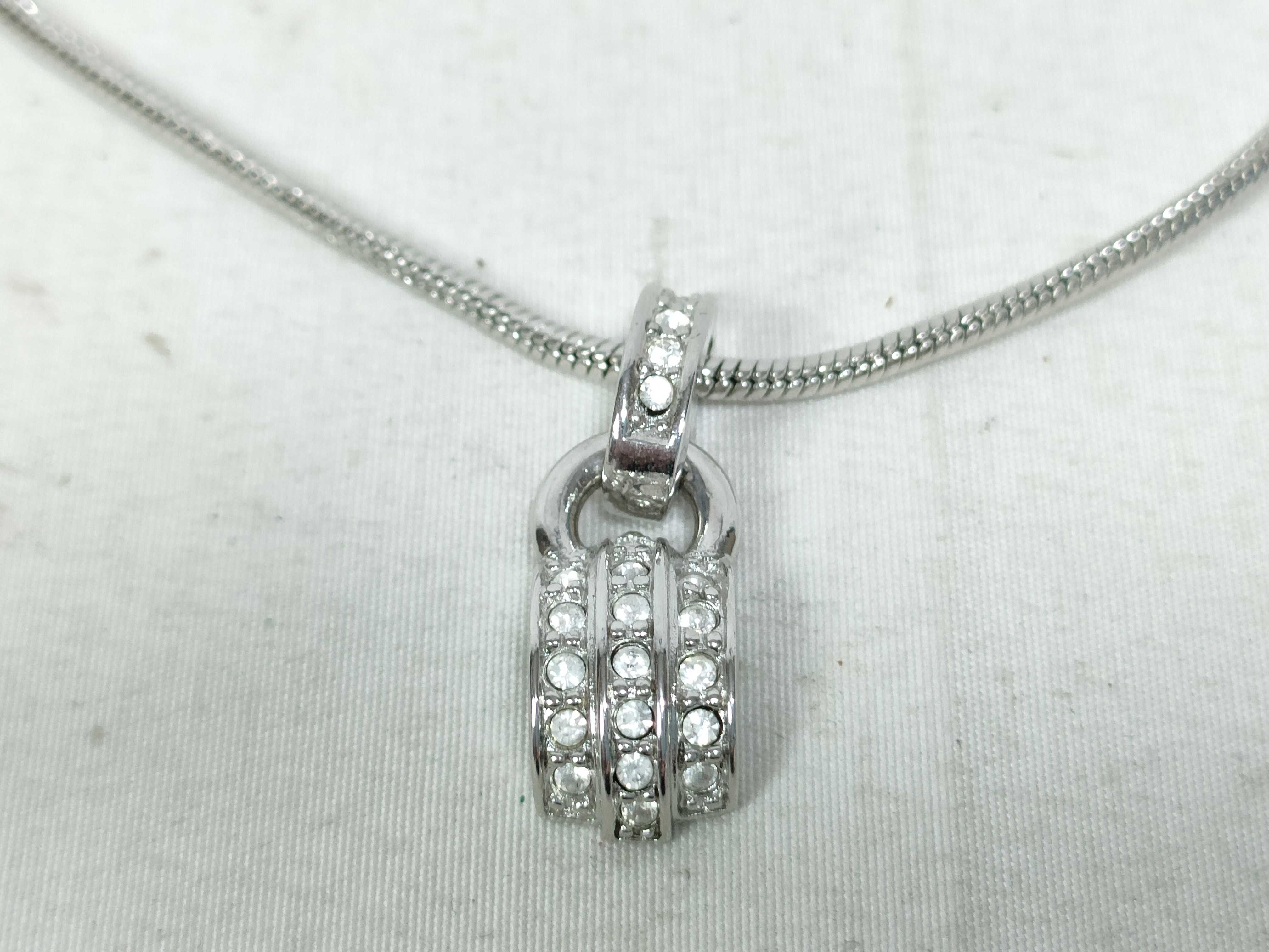 Vintage Crystal Pendant Necklace — view 2