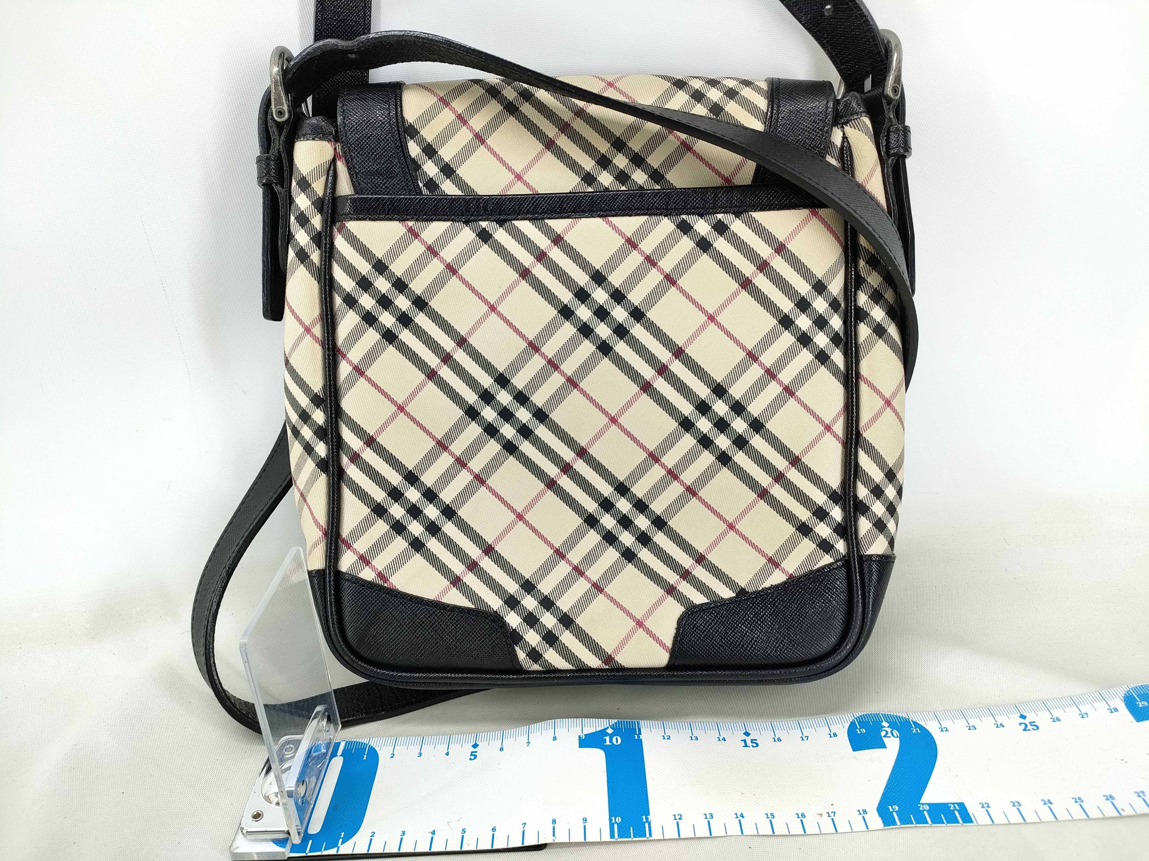 Shoulder Bag, Nova Check Pattern, Turnlock Closure, Canvas & Leather — view 2