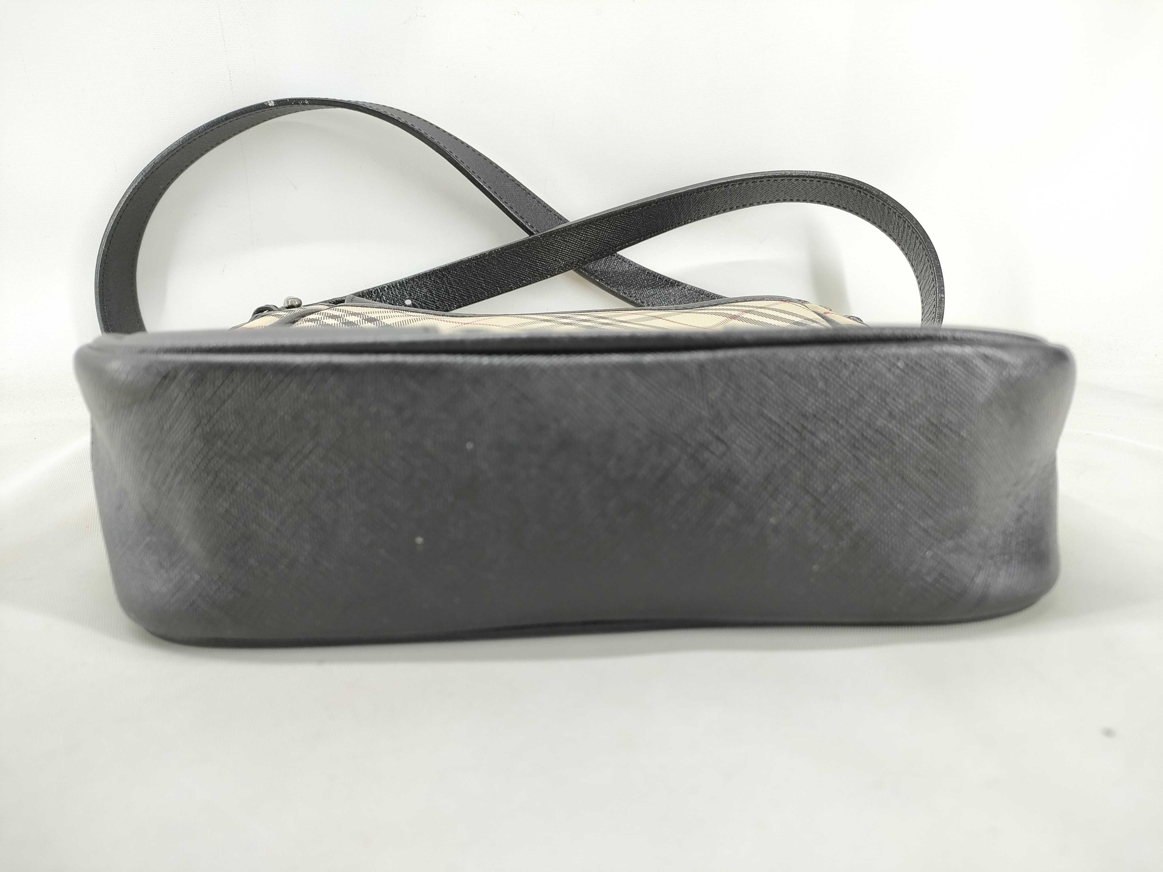 Shoulder Bag, Nova Check Pattern, Turnlock Closure, Canvas & Leather — view 3