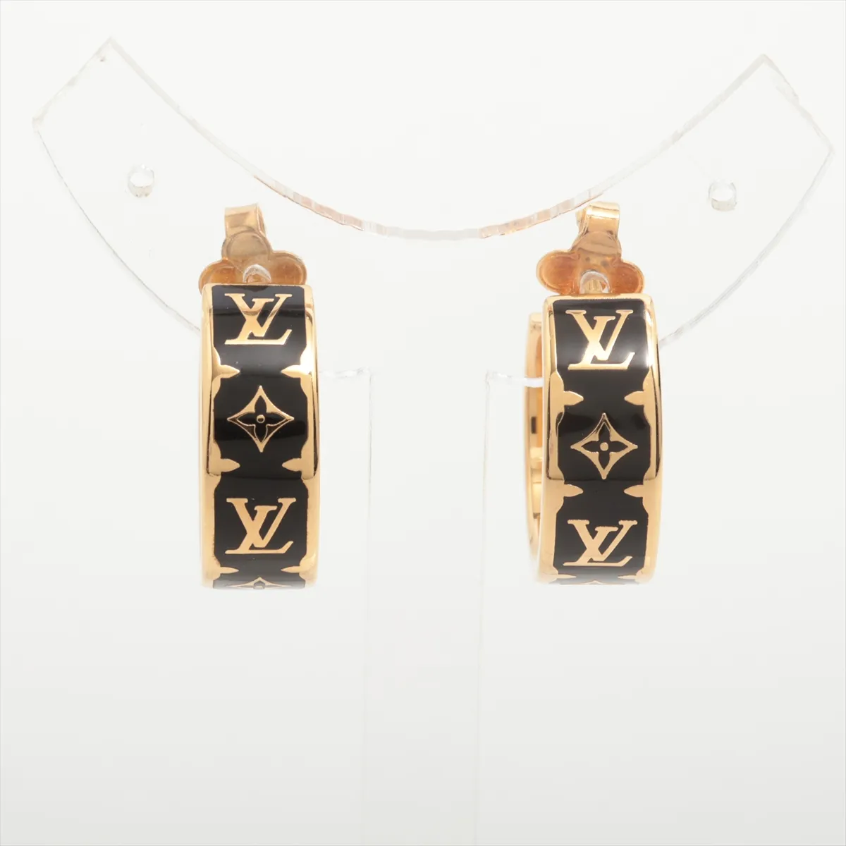 M01833 Nanogram Enamel Earrings OB0225 (Pair) GP Gold - — view 2