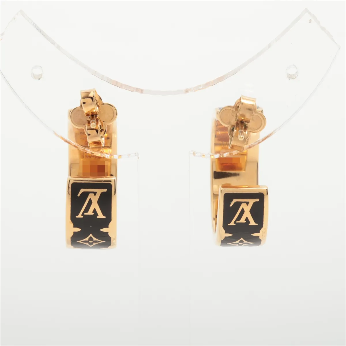 M01833 Nanogram Enamel Earrings OB0225 (Pair) GP Gold - — view 3