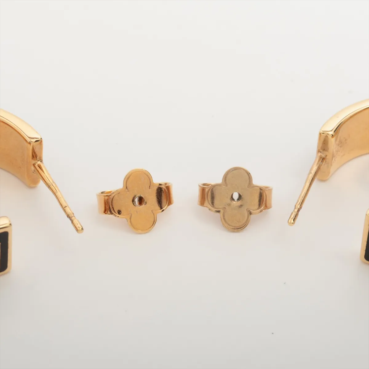 M01833 Nanogram Enamel Earrings OB0225 (Pair) GP Gold - — view 4