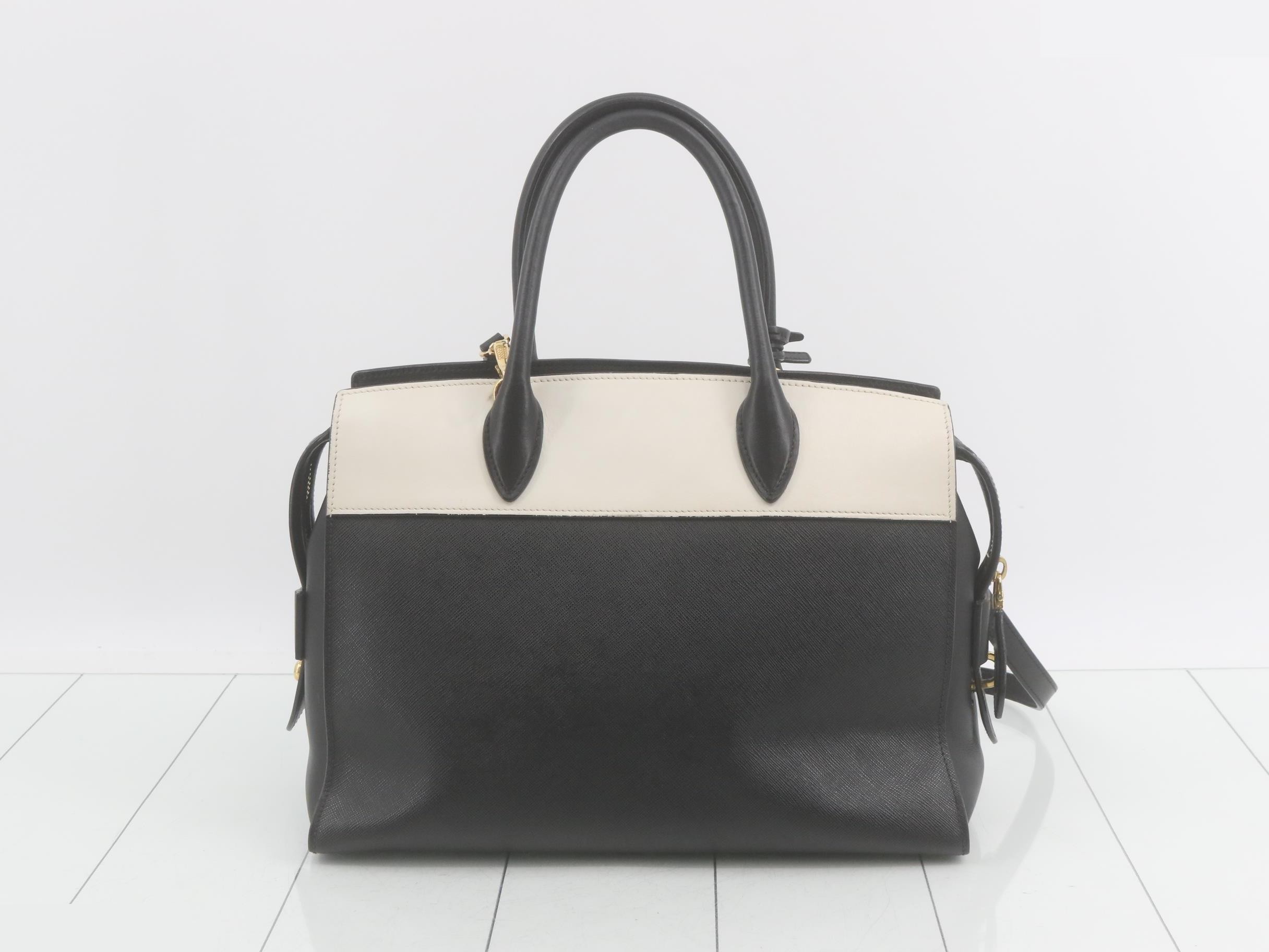 Esplanade Saffiano 2-Way Shoulder/Tote Bag, Bicolor — view 2