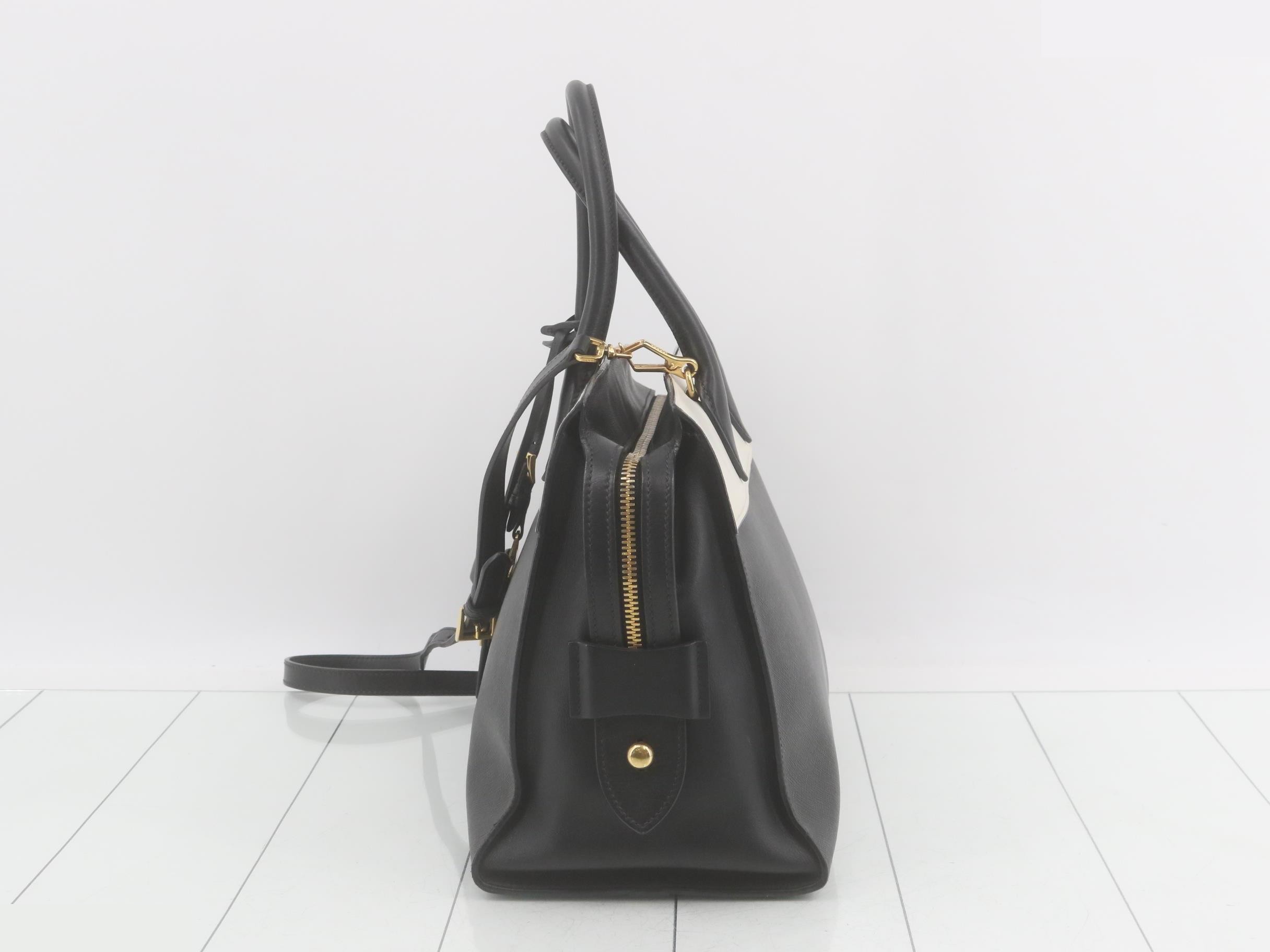 Esplanade Saffiano 2-Way Shoulder/Tote Bag, Bicolor — view 3