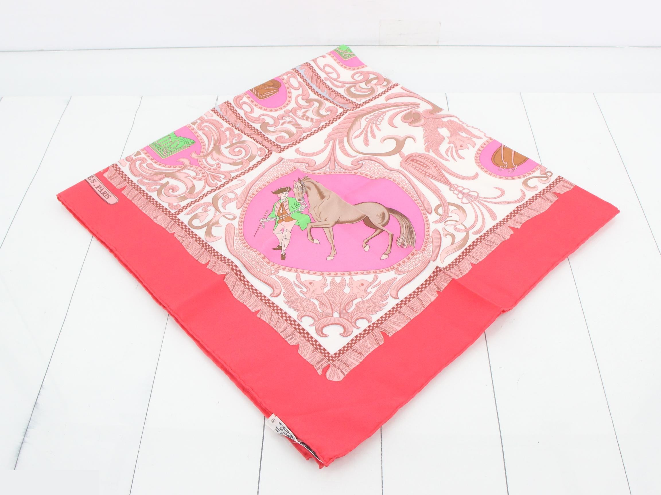 Carre 90 Scarf, Red — view 2