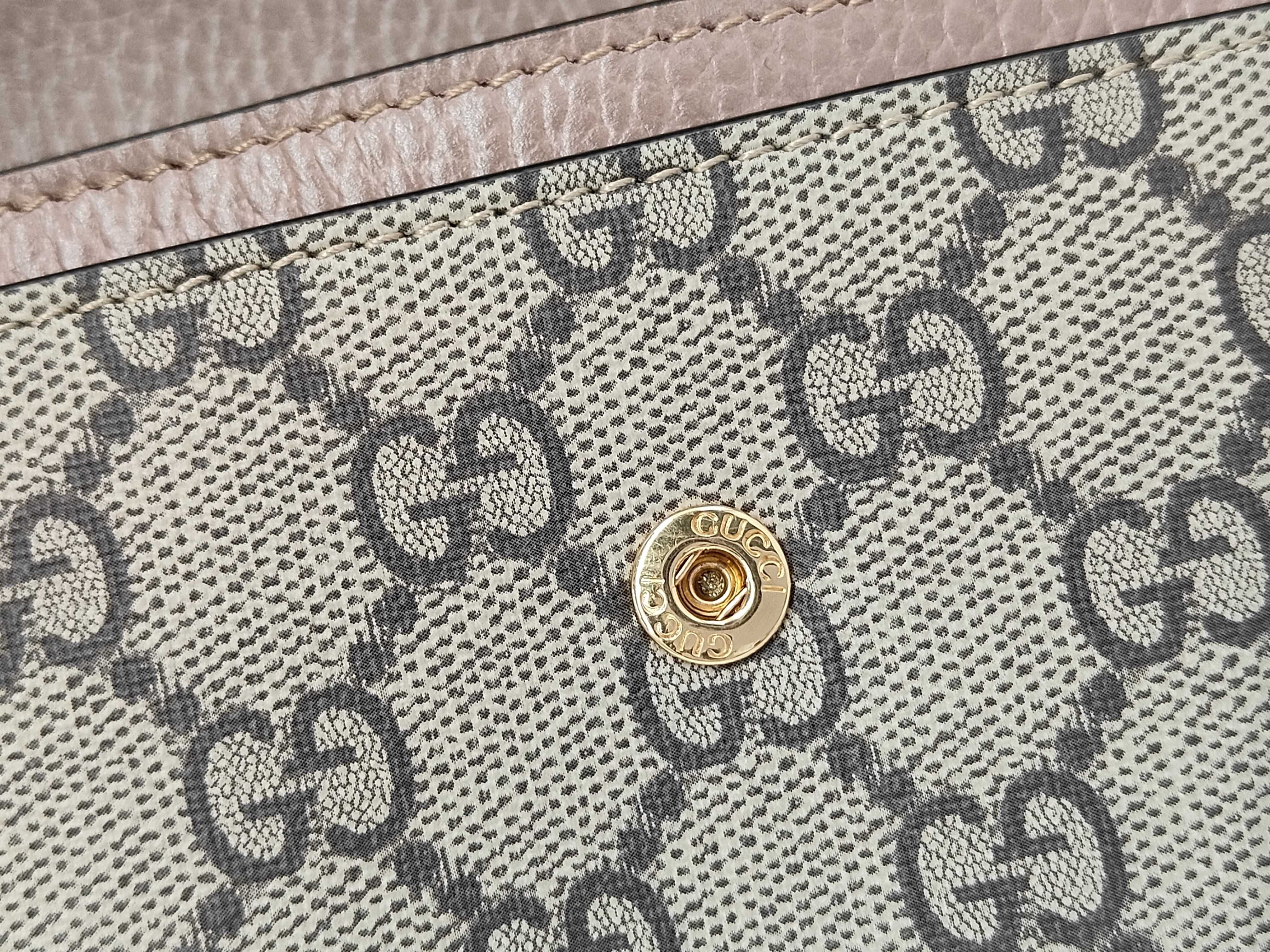 GG Plus Petite Marmont Long Wallet, PVC, Beige, 456116 — view 4