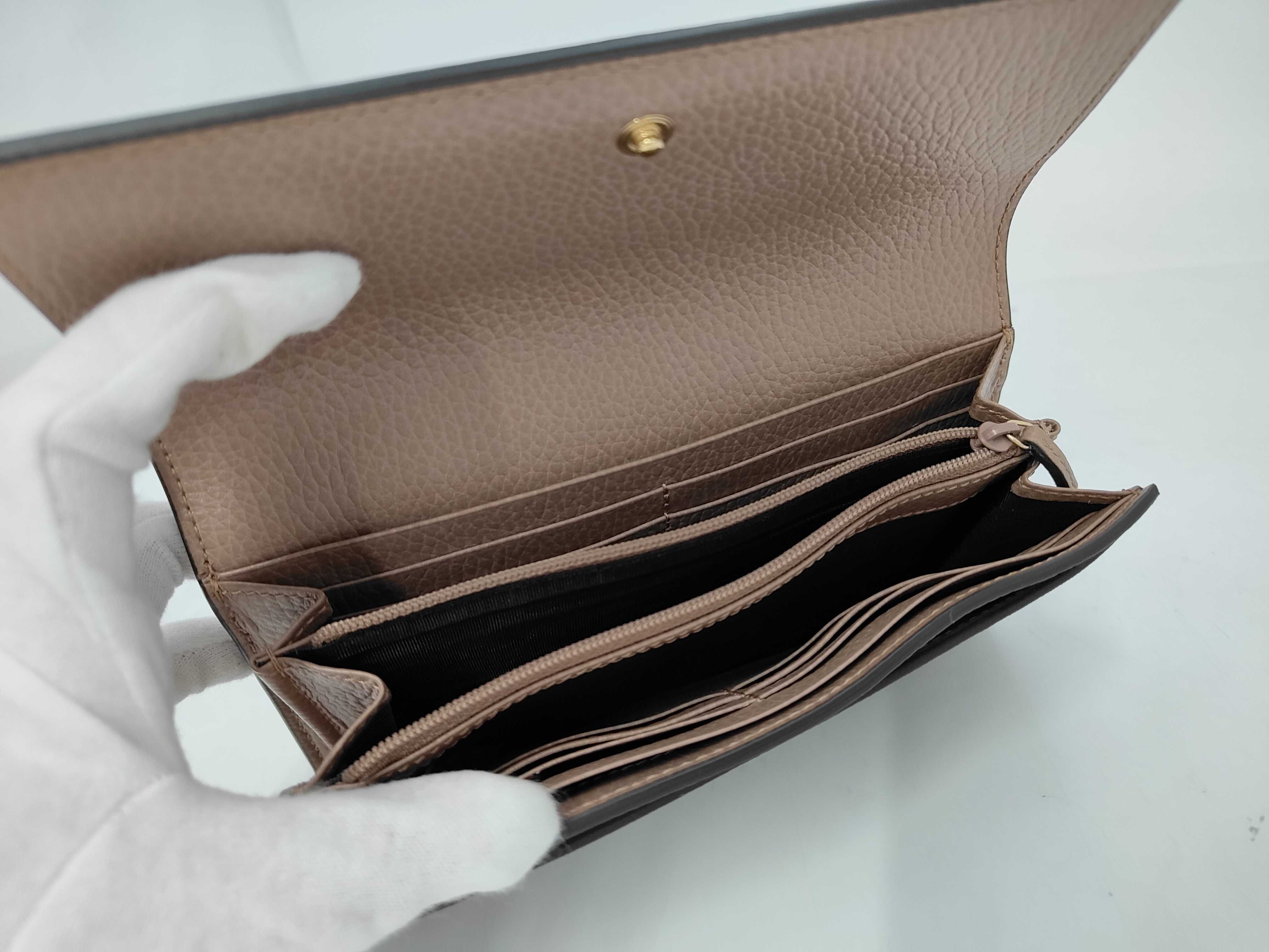 GG Plus Petite Marmont Long Wallet, PVC, Beige, 456116 — view 5