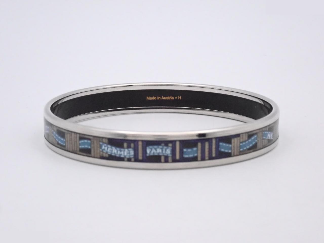 Enamel Bracelet PM Silver Blue SV Wrist size approx. 20cm — view 2