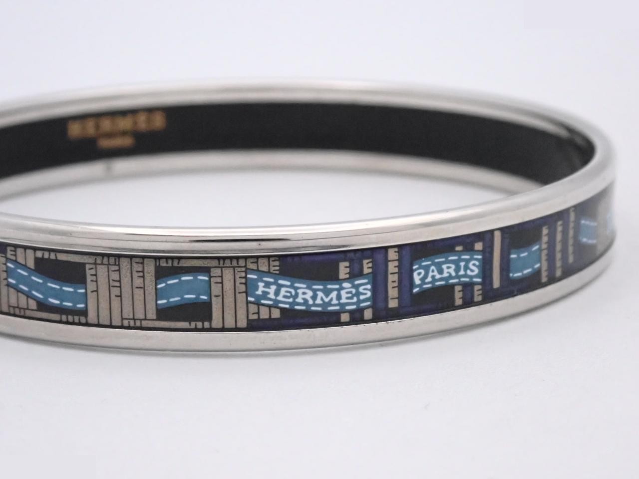 Enamel Bracelet PM Silver Blue SV Wrist size approx. 20cm — view 3