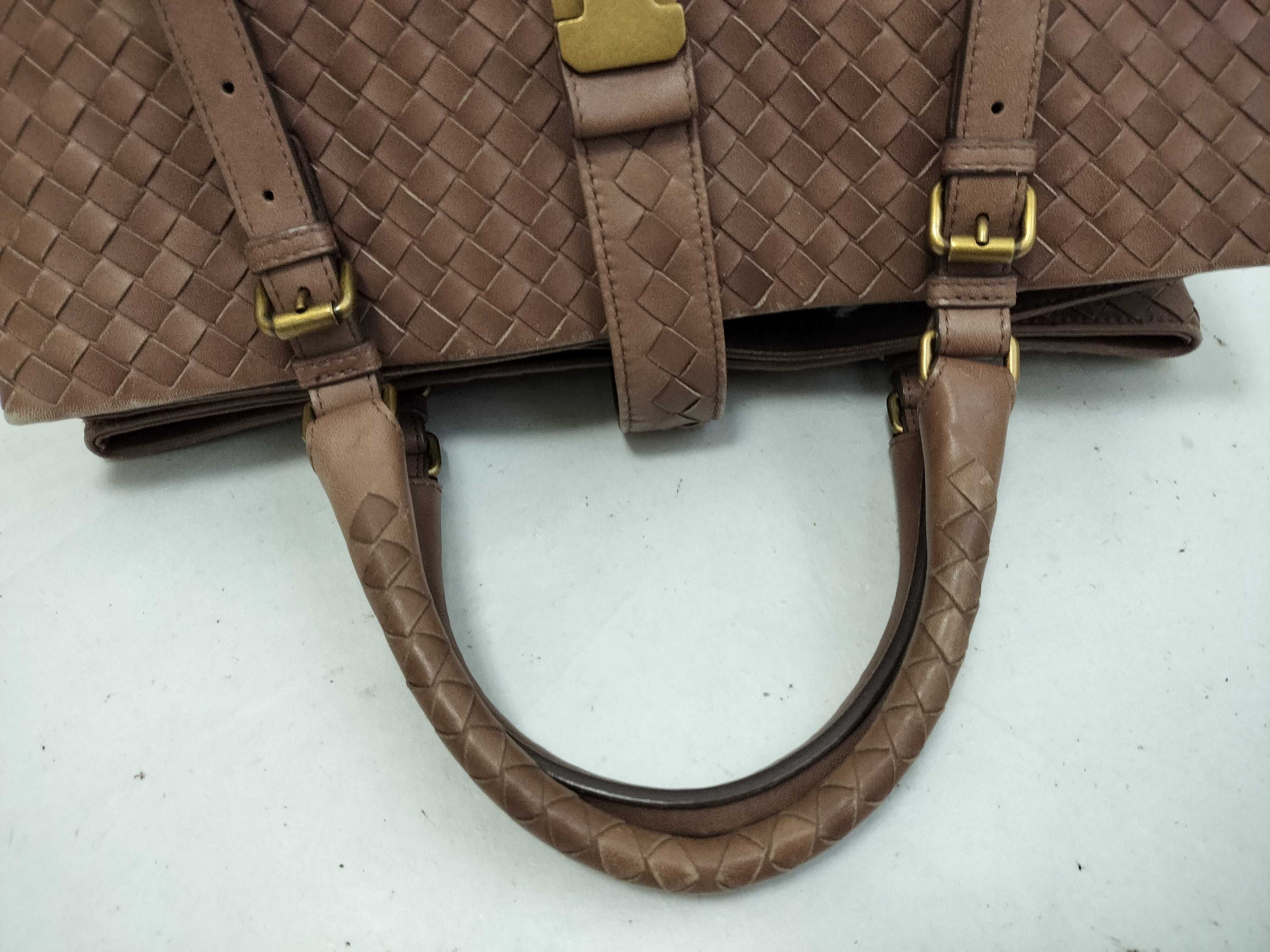 Intrecciato KR - Roma Leather Handbag Brown 171265 Handbag — view 3