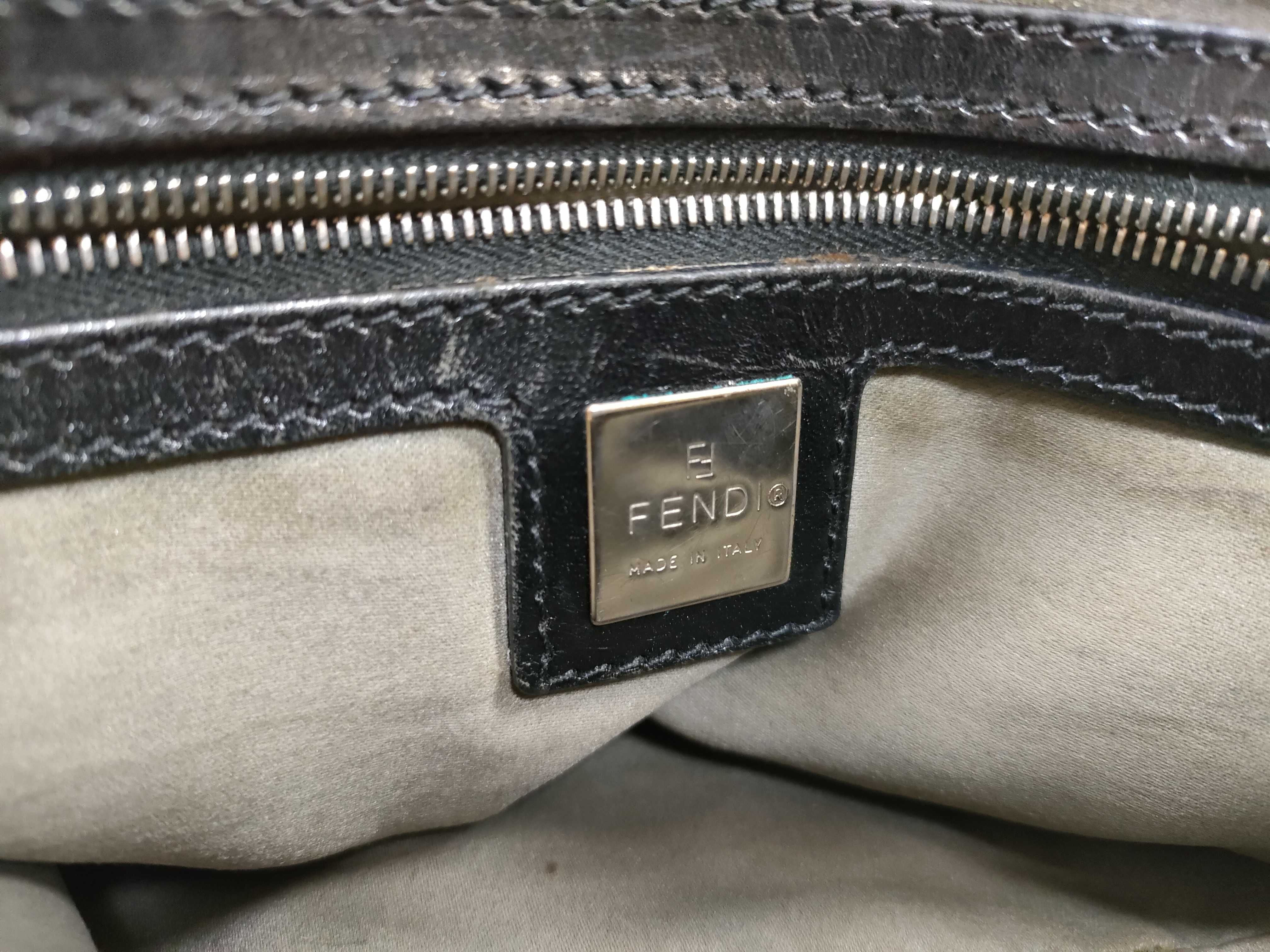 Mamma Fendi Mamma Bucket Shoulder Bag, Wool, Gray Shoulder Bag — view 9