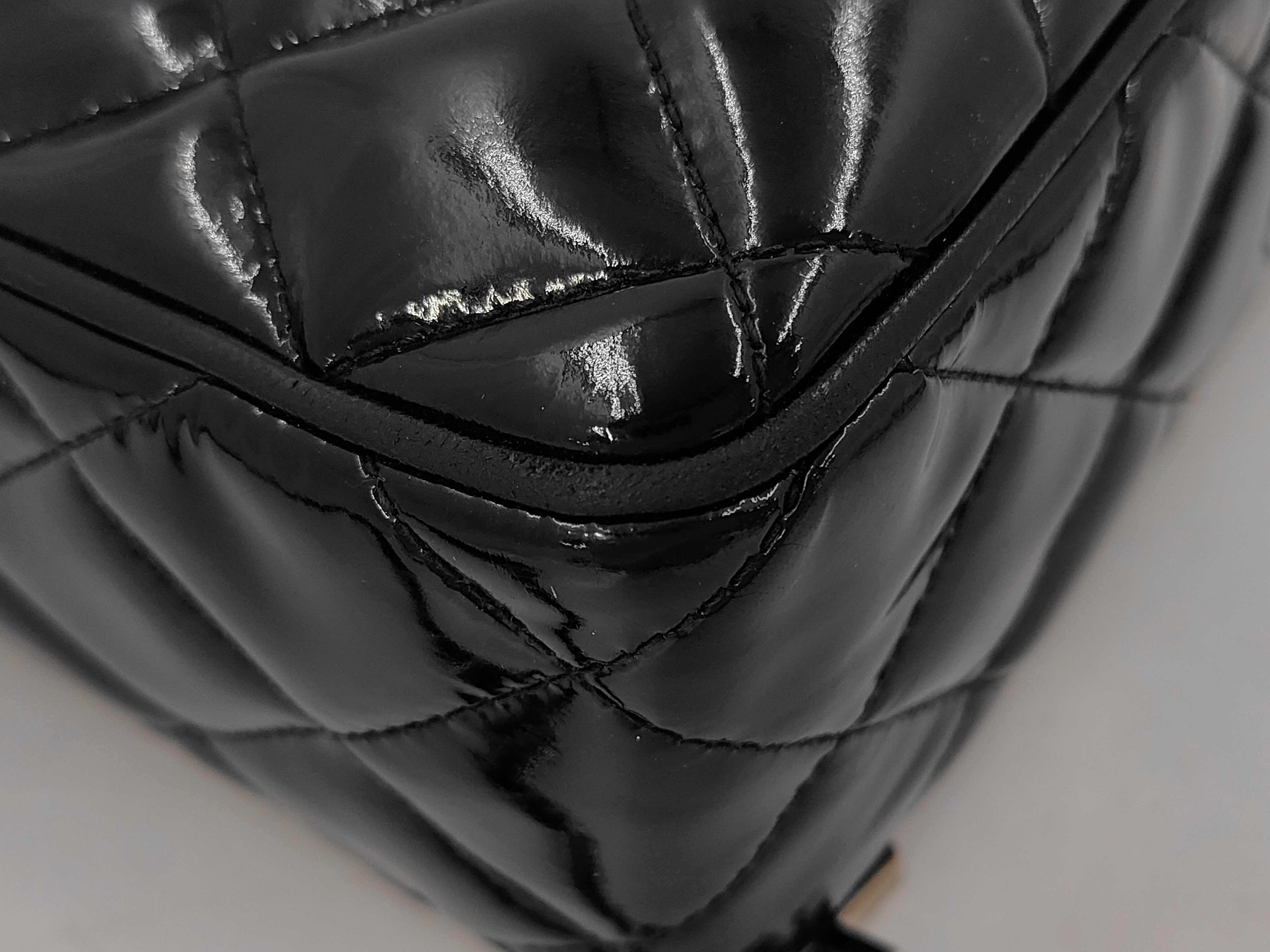 enamel Matelassé backpack, Coco Mark, serial number 4, with sticker. — view 3