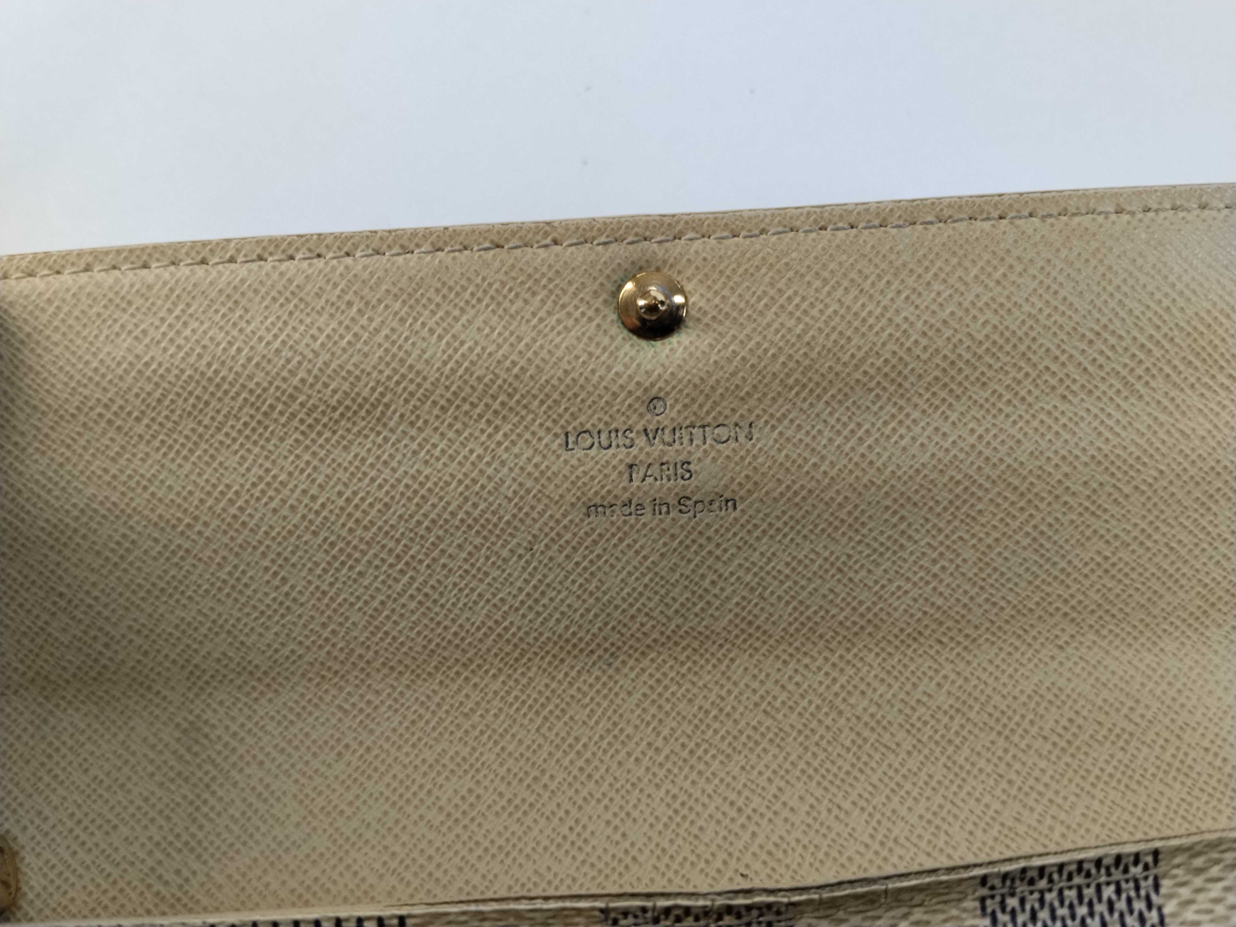Damier Azur Louis Vuitton Damier Azur Portefeuille Sarah Long Wallet N61735 CA5008 Wallet — view 15