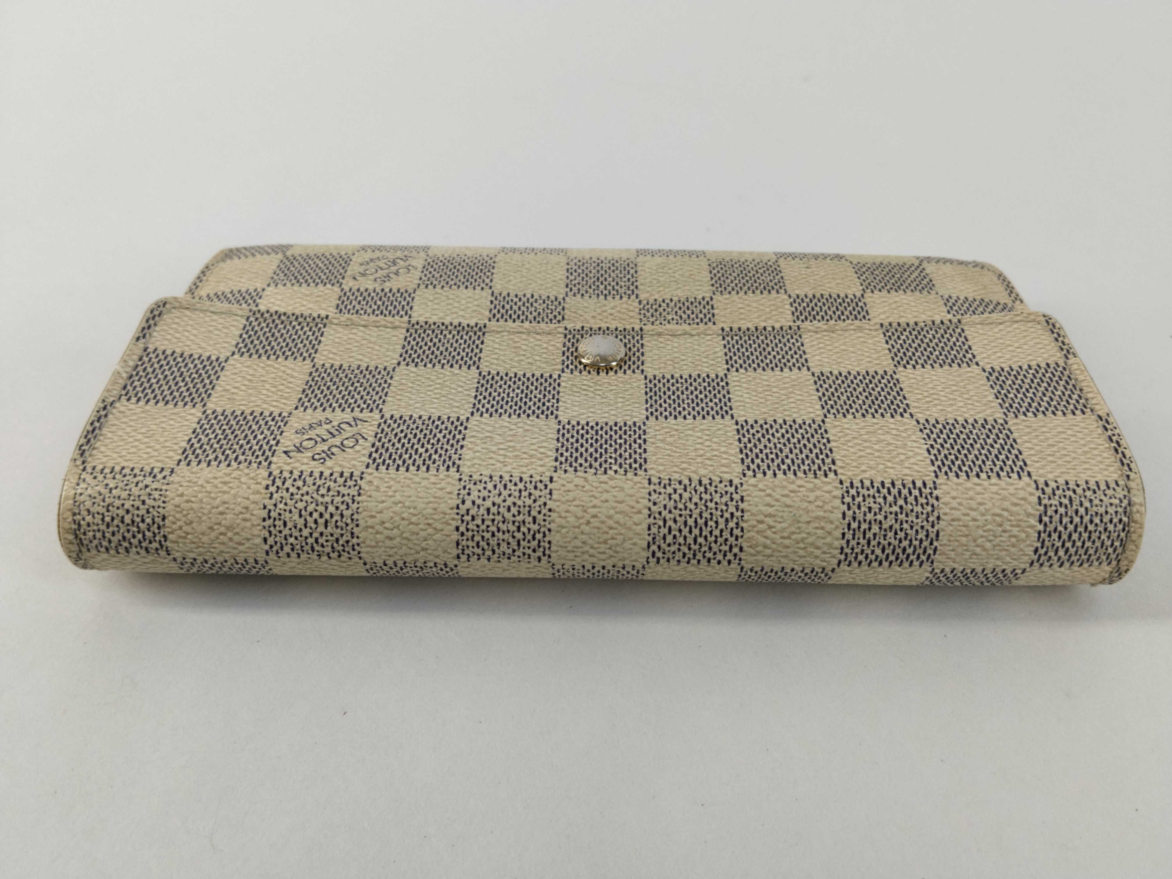 Damier Azur Louis Vuitton Damier Azur Portefeuille Sarah Long Wallet N61735 CA5008 Wallet — view 5