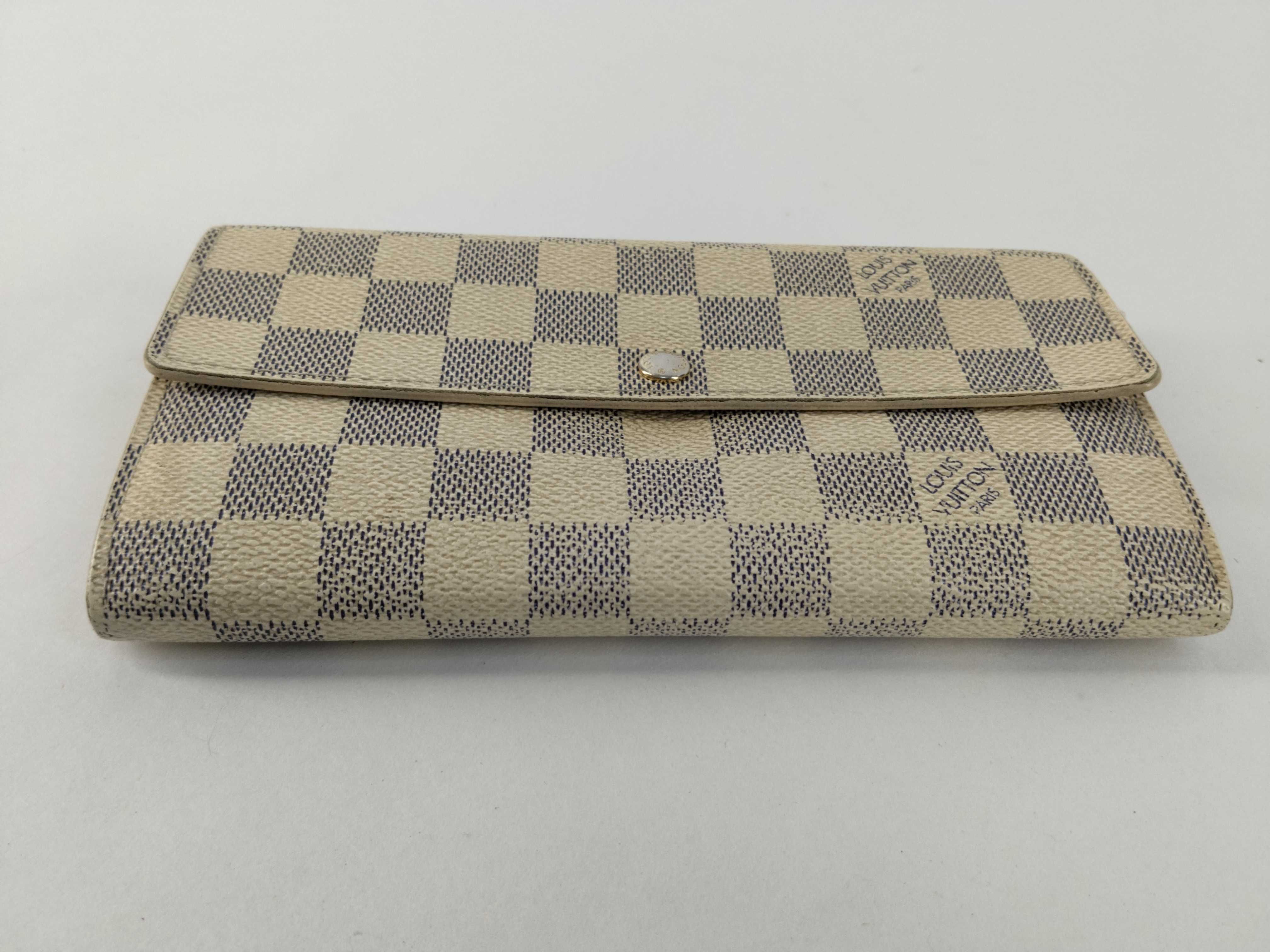 Damier Azur Louis Vuitton Damier Azur Portefeuille Sarah Long Wallet N61735 CA5008 Wallet — view 7