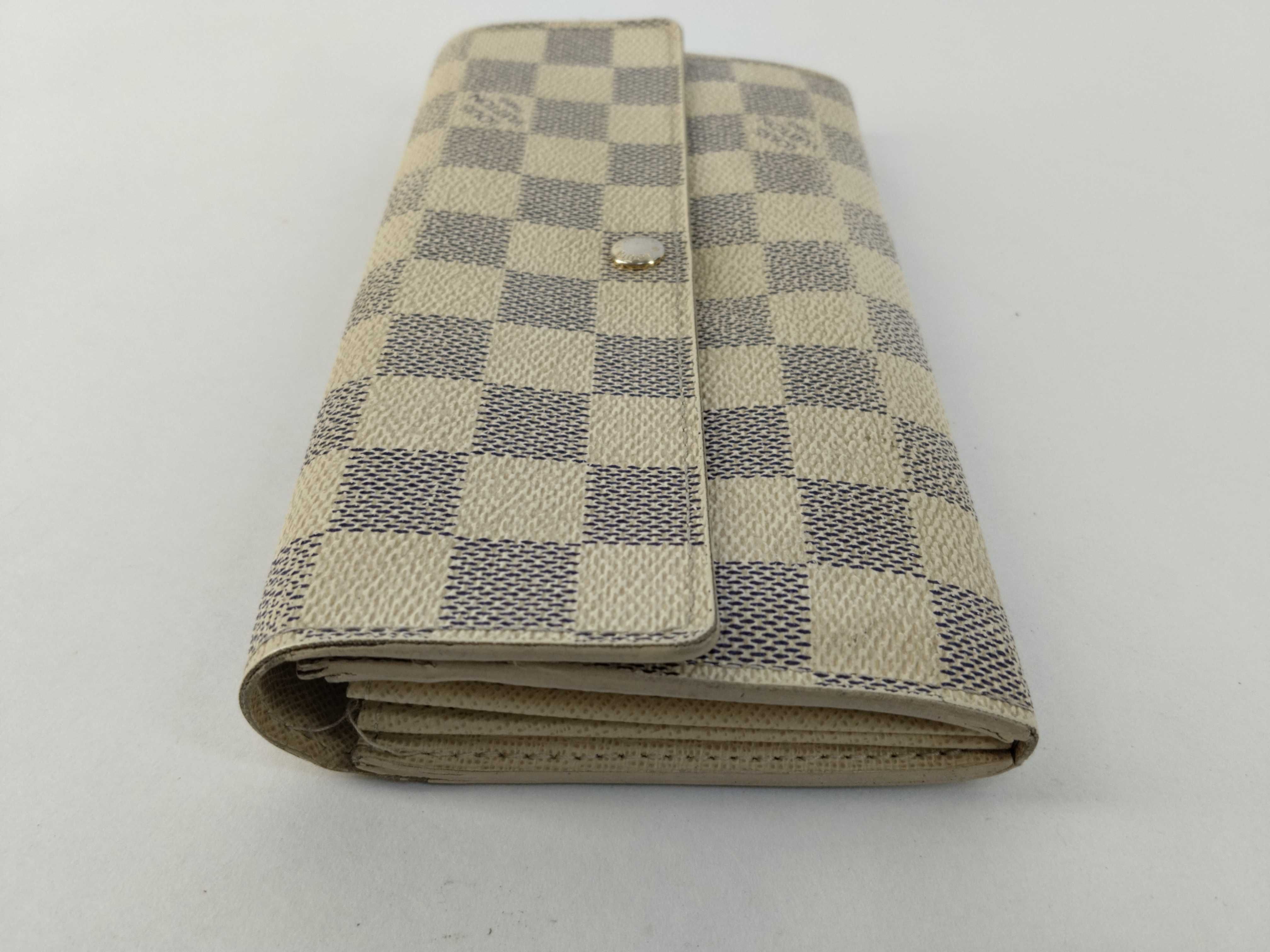 Damier Azur Louis Vuitton Damier Azur Portefeuille Sarah Long Wallet N61735 CA5008 Wallet — view 8