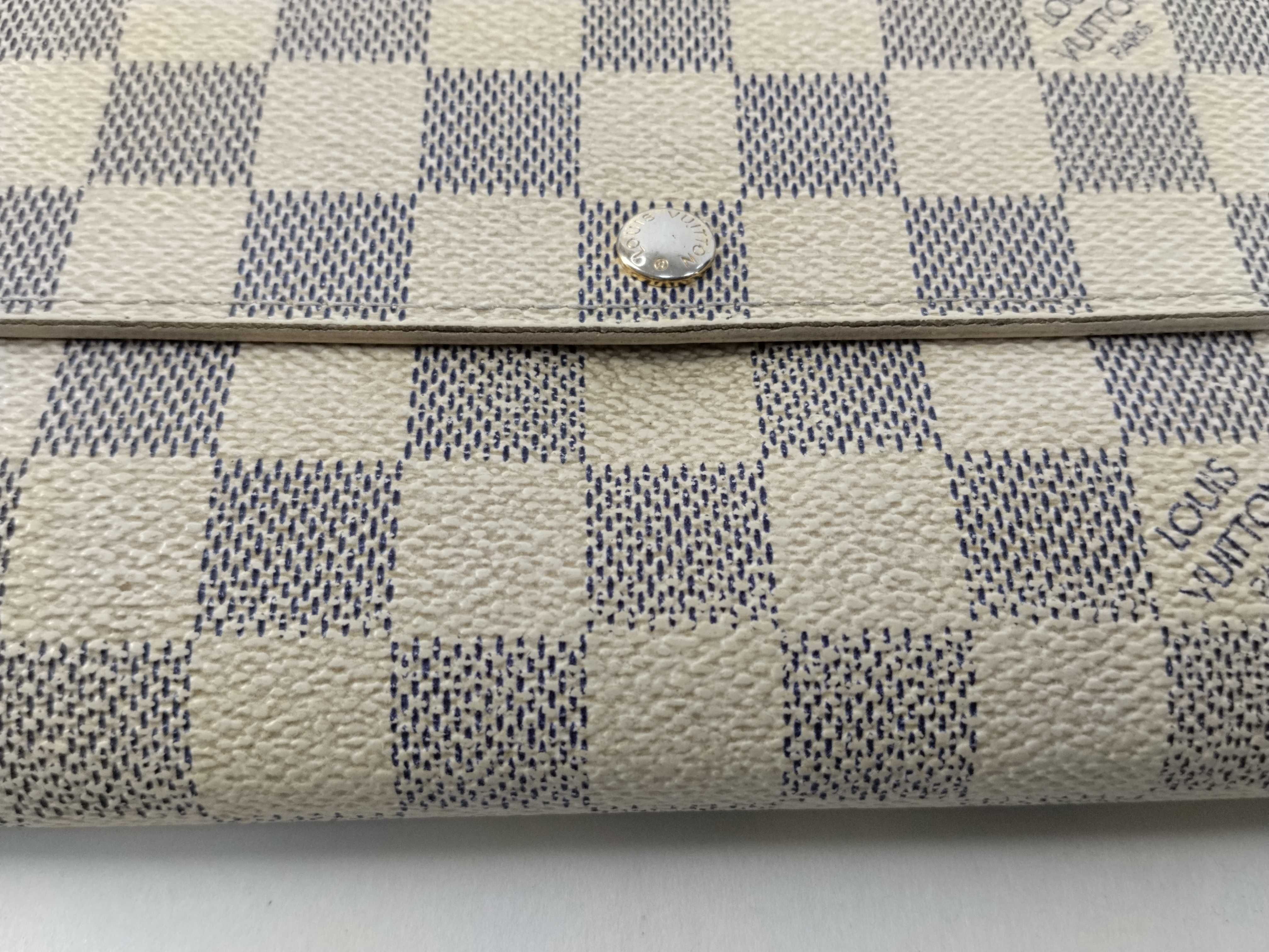 Damier Azur Louis Vuitton Damier Azur Portefeuille Sarah Long Wallet N61735 CA5008 Wallet — view 9