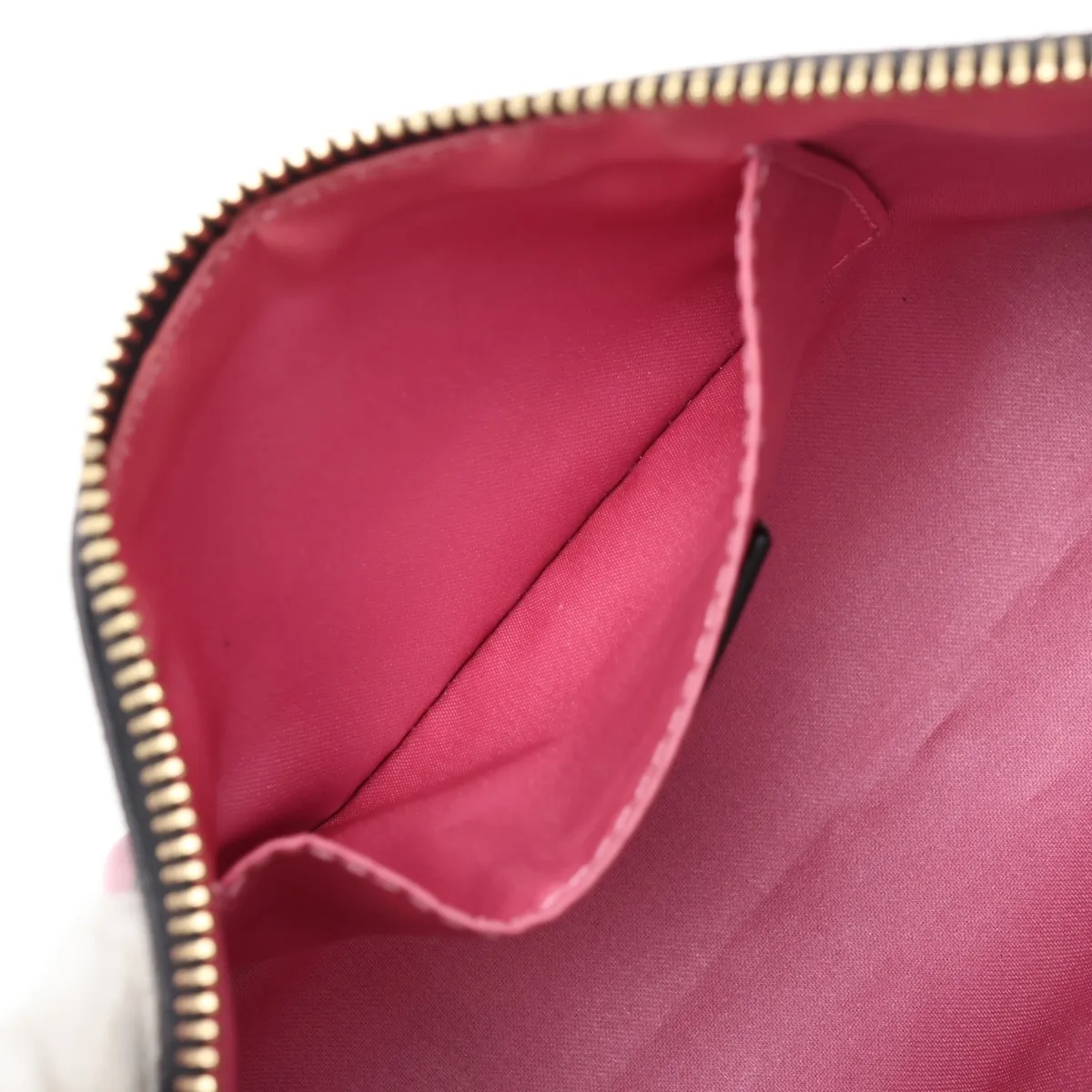 Zucca PVC x Patent Leather Chain Shoulder Bag, Black x Pink, 8BR592 — view 8