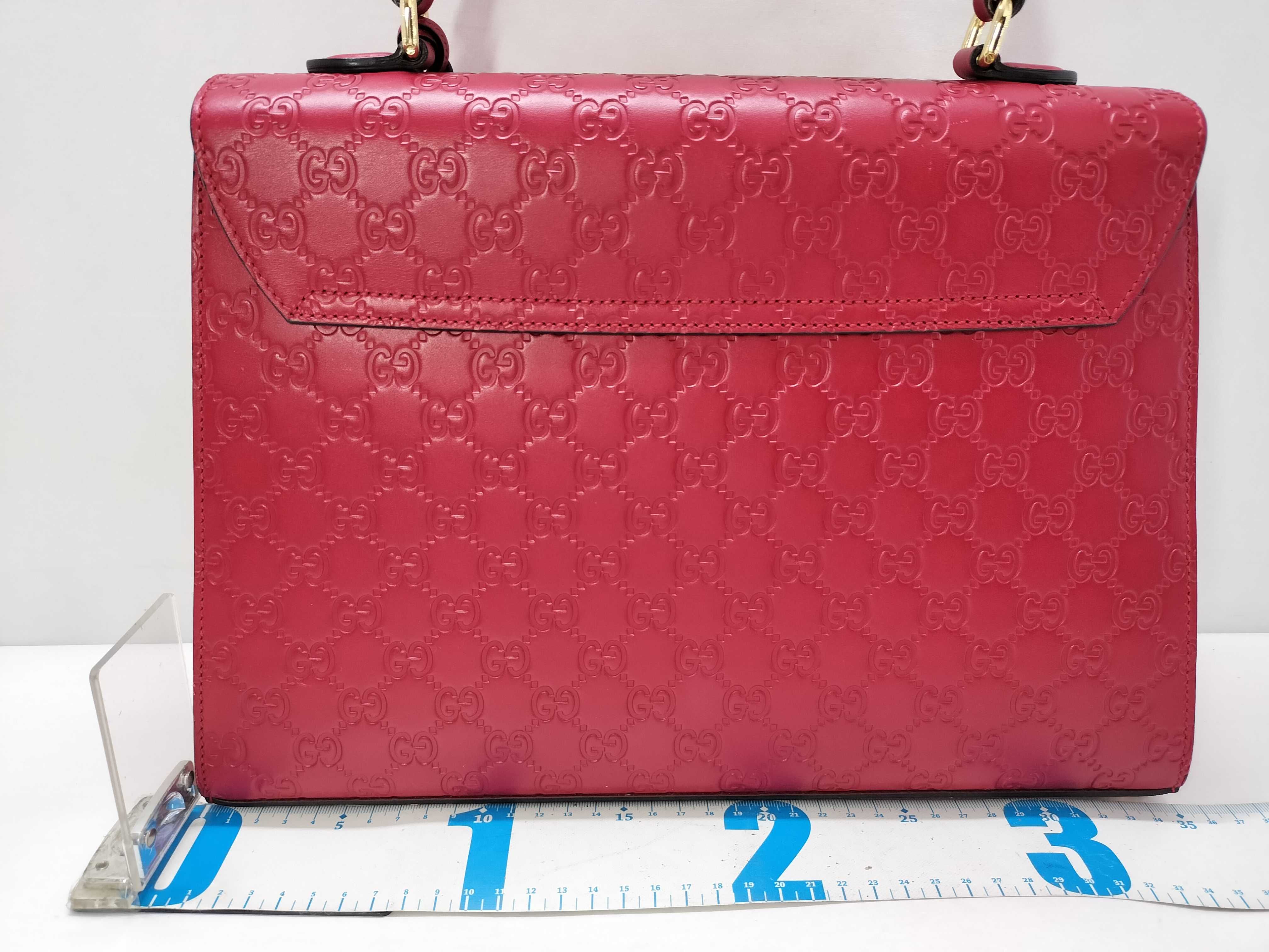 Guccissima DU- Guccissima Leather 2-Way Handbag Red 428208 Handbag — view 2