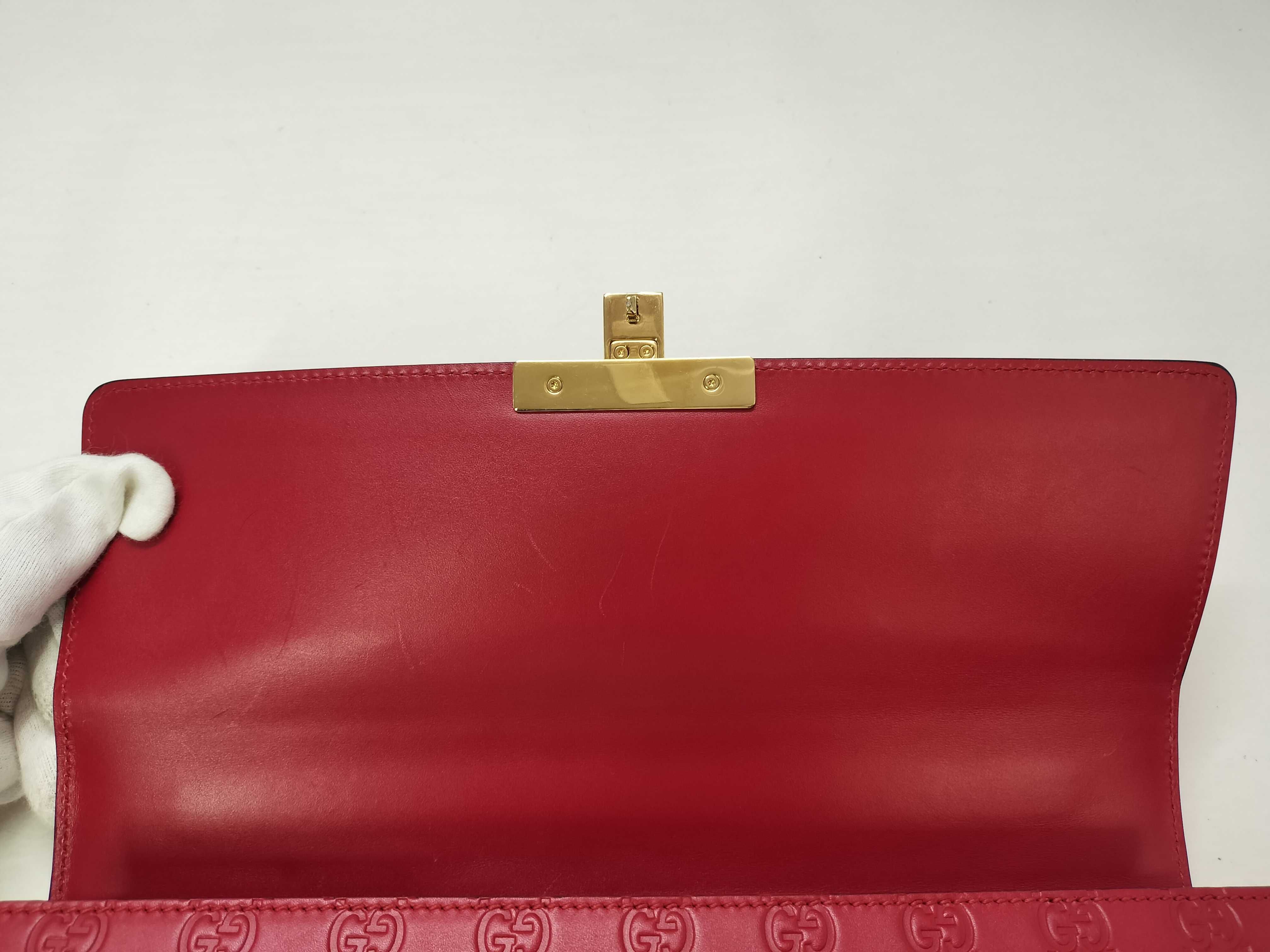 Guccissima DU- Guccissima Leather 2-Way Handbag Red 428208 Handbag — view 14
