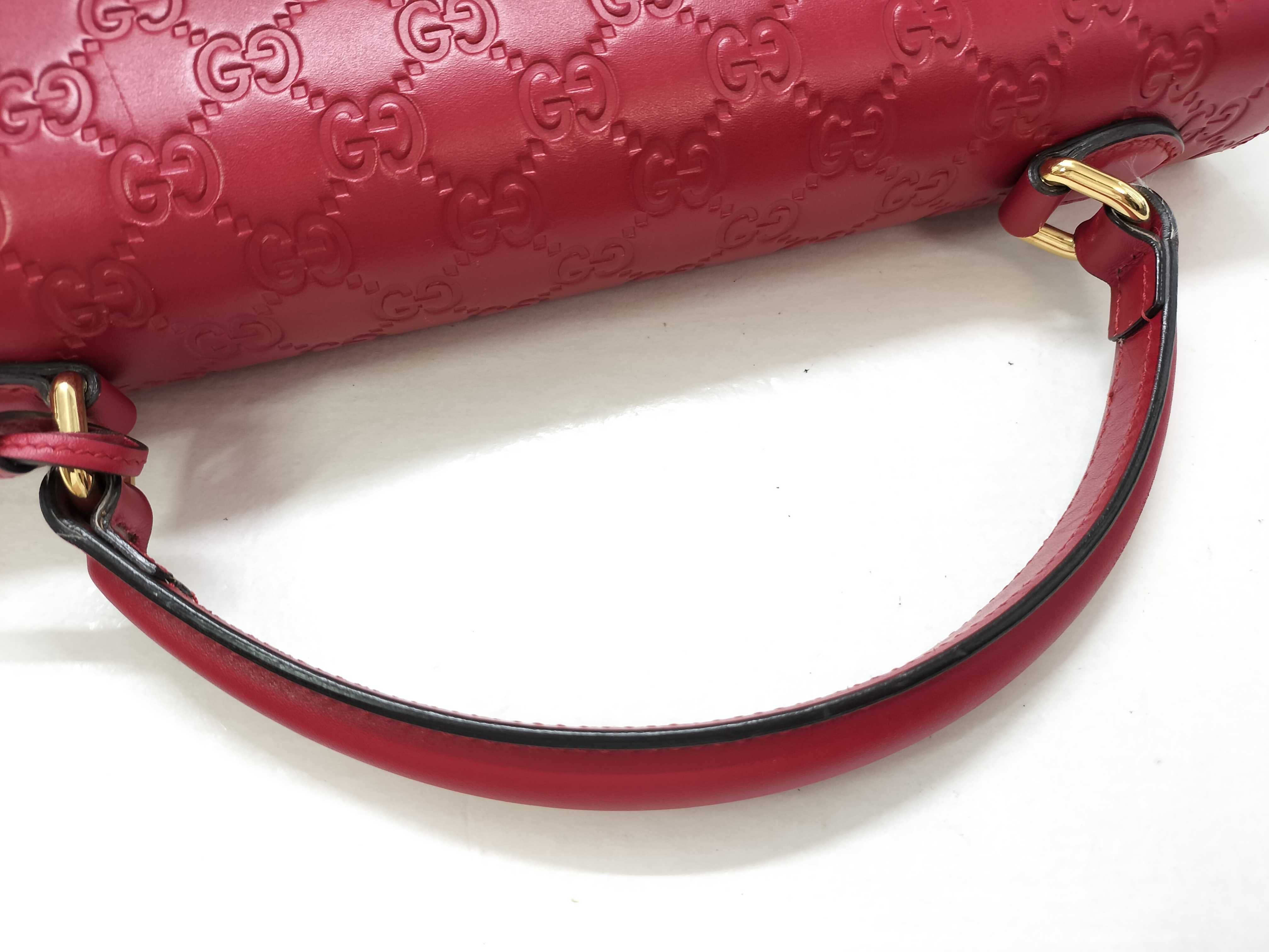 Guccissima DU- Guccissima Leather 2-Way Handbag Red 428208 Handbag — view 3
