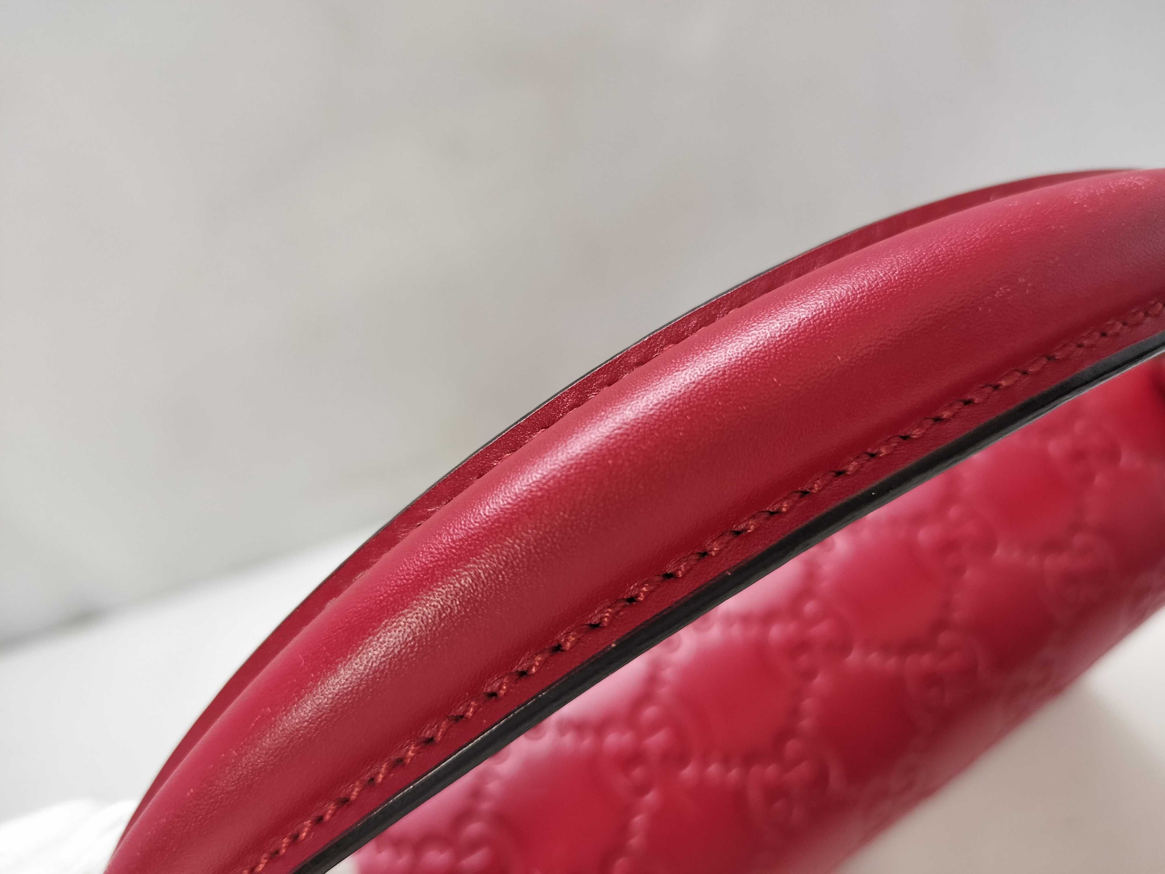 Guccissima DU- Guccissima Leather 2-Way Handbag Red 428208 Handbag — view 4
