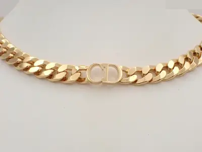 Necklace, CD, Icon, Chain Link, GP (Gold), with Box
