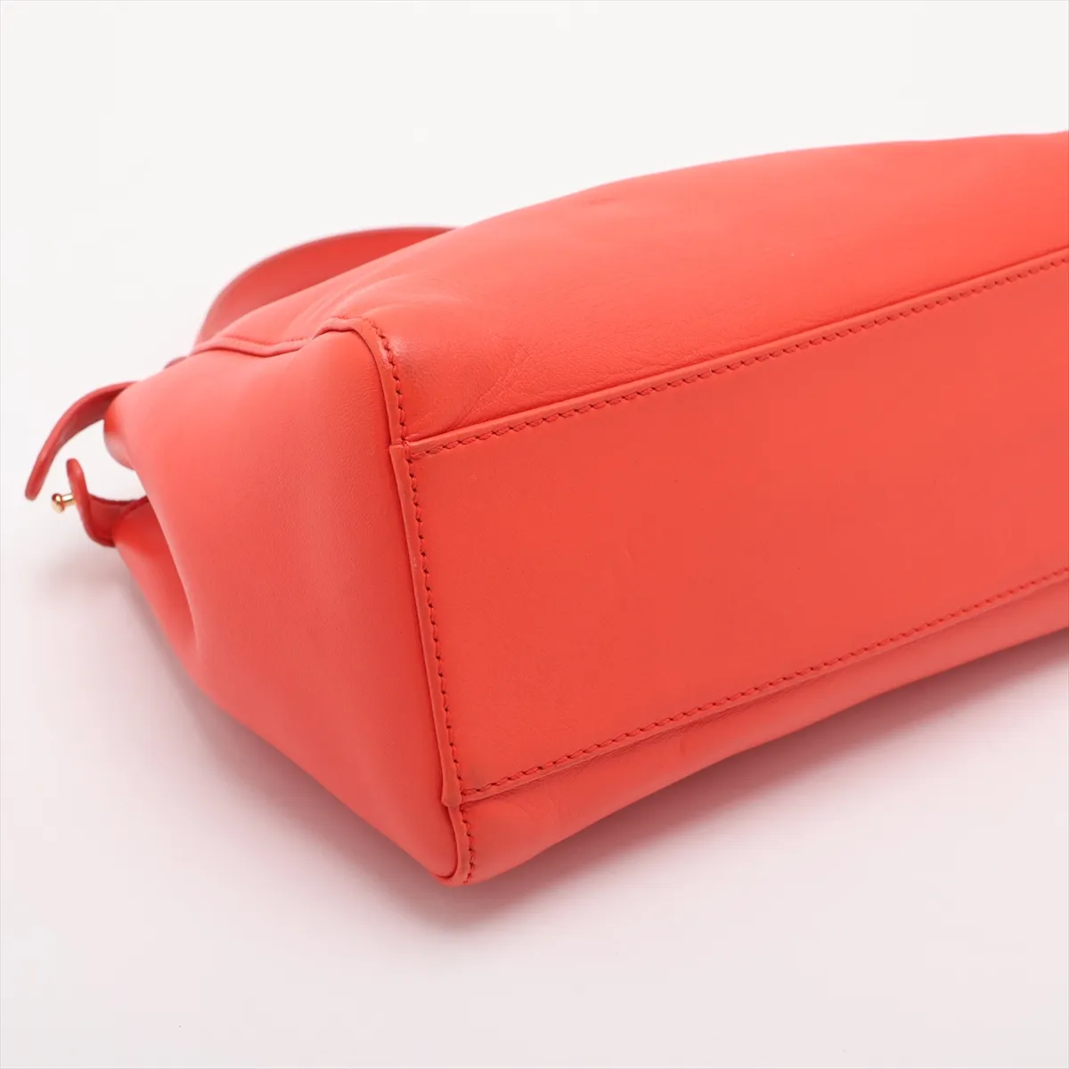 Mini Peekaboo Leather 2-Way Handbag, Orange, 8BN244 — view 4