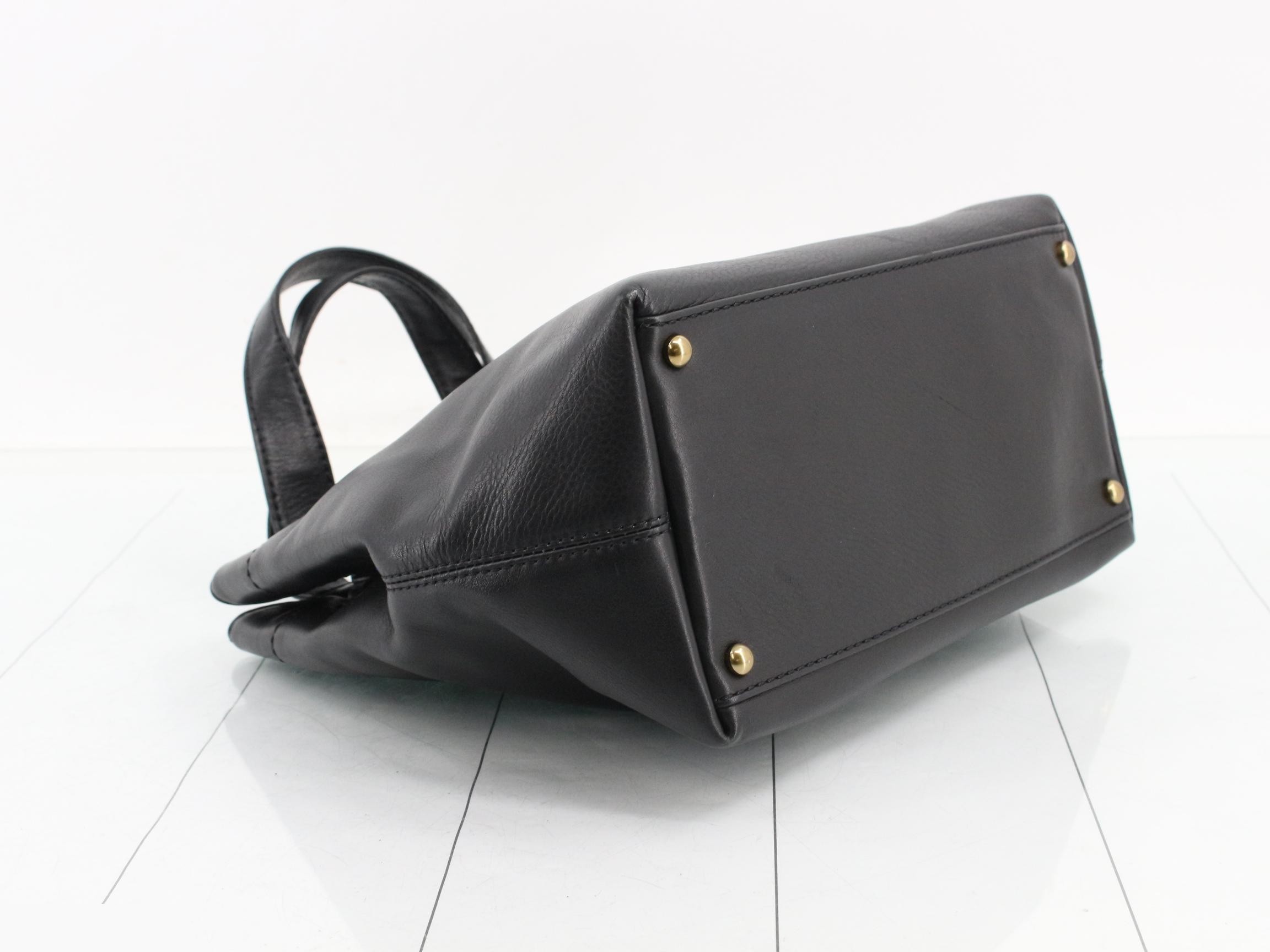 Leather turn-lock handbag — view 5