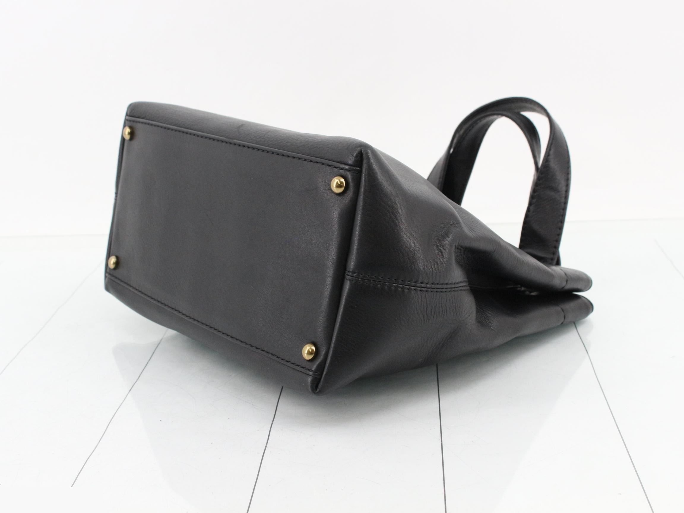 Leather turn-lock handbag — view 6