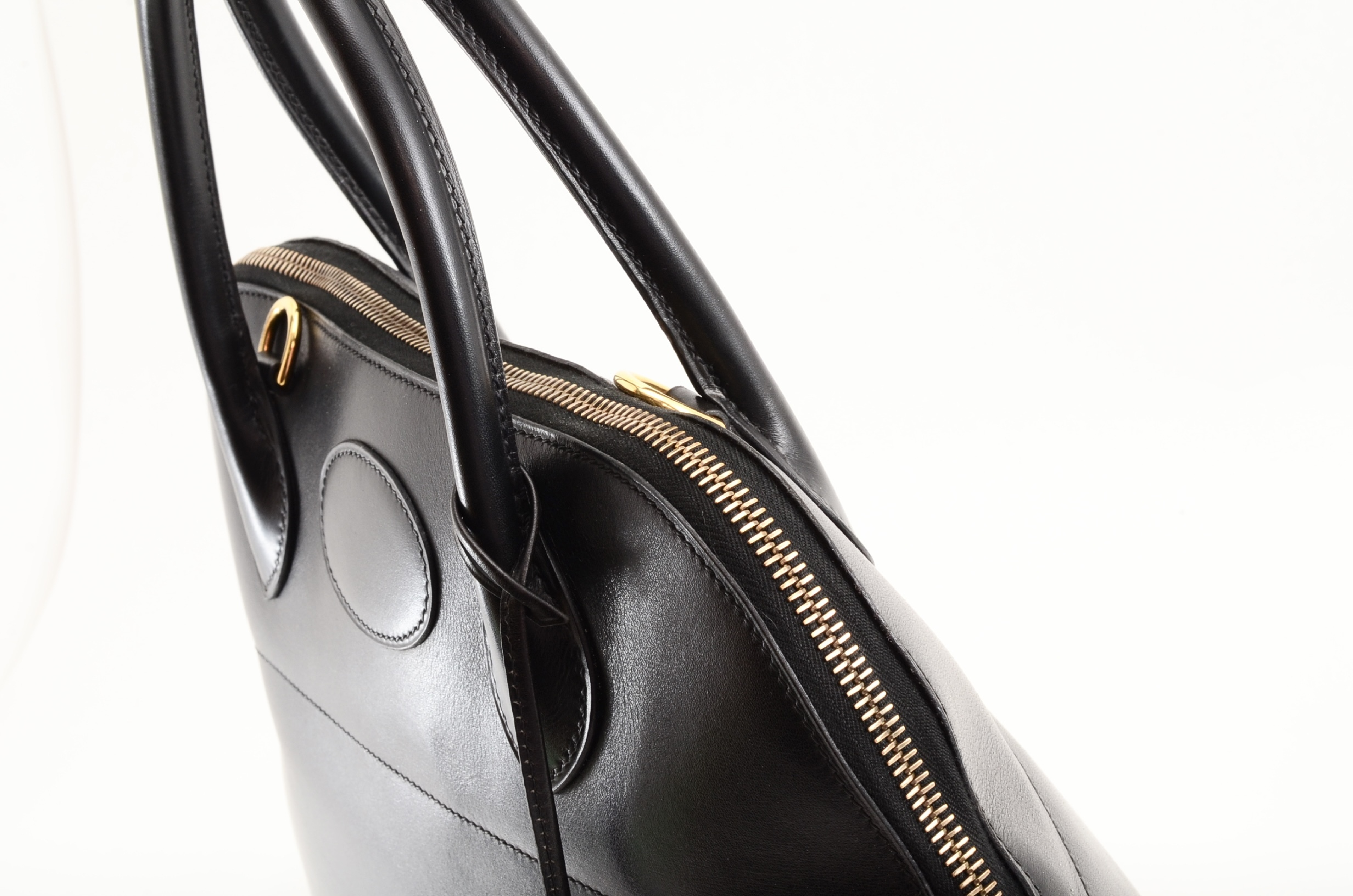 Bolide 31 Box Calf Leather, Black, with X Stamp, Handbag — view 7